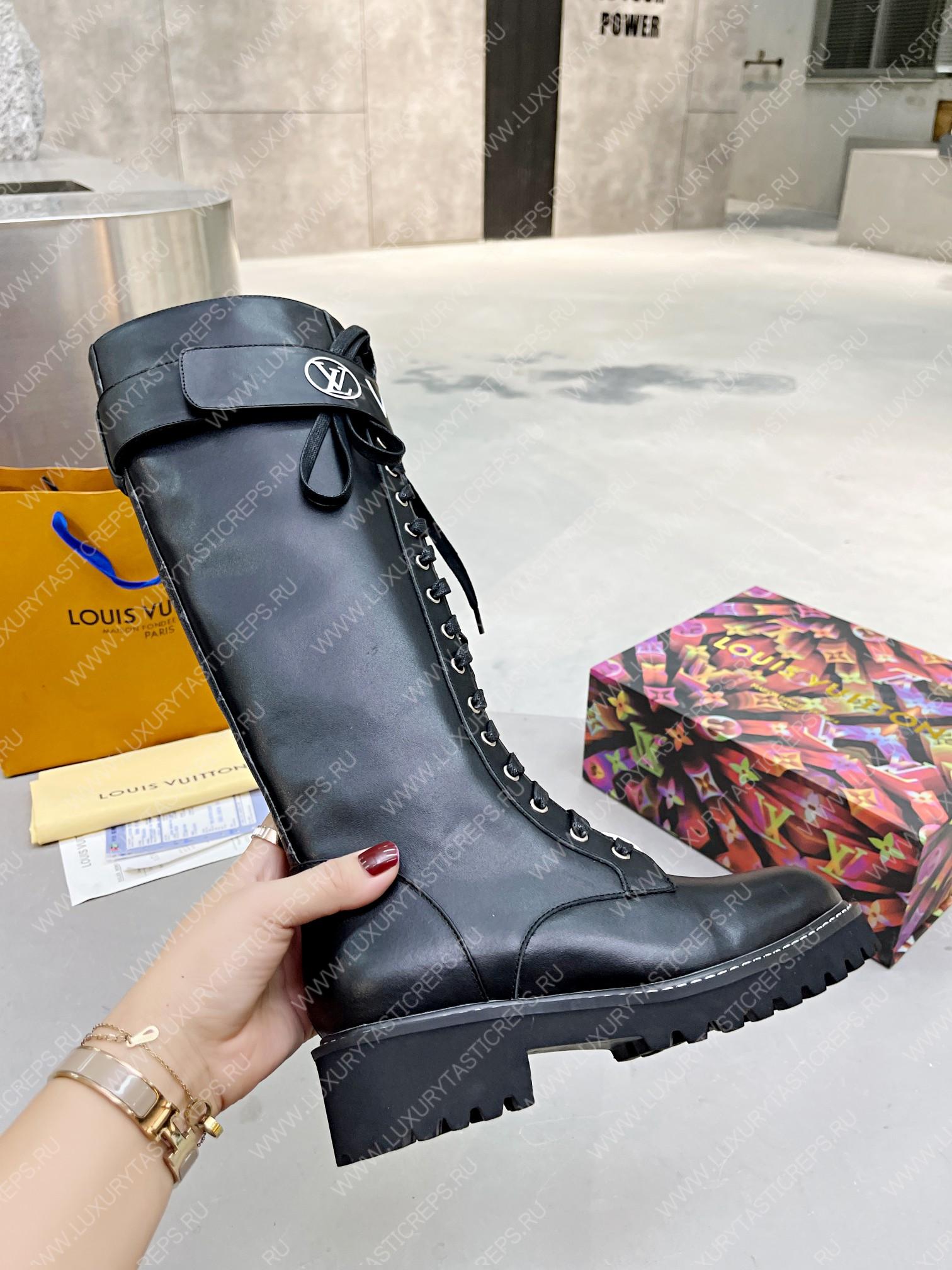 l**is V*t*n territory flat high ranger boots black 1a9h1m