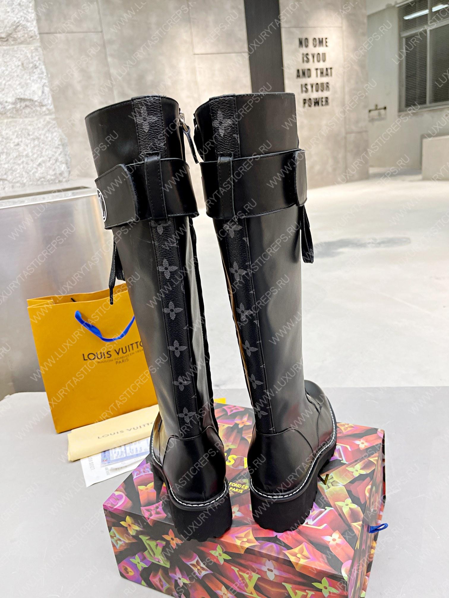 l**is V*t*n territory flat high ranger boots black 1a9h1m