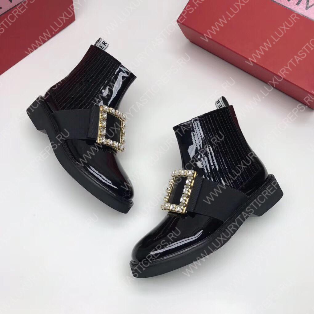 ROGER VIVIER VIV’ RANGERS CHELSEA BOOTIES BLACK RVW54825210D1PB999
