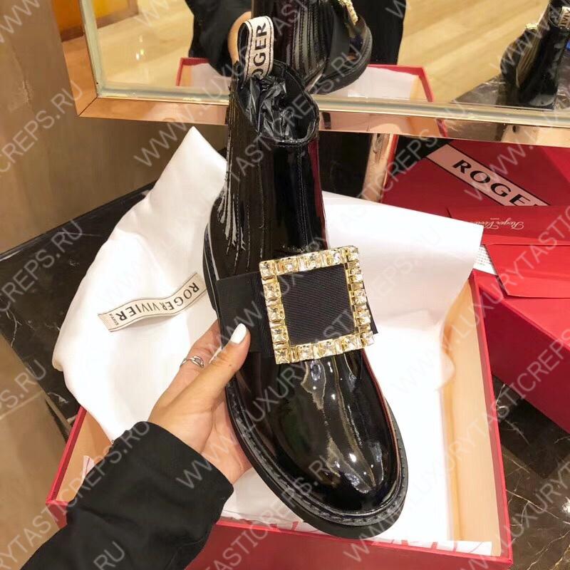 ROGER VIVIER VIV’ RANGERS CHELSEA BOOTIES BLACK RVW54825210D1PB999