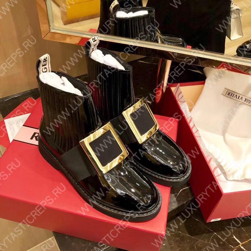 ROGER VIVIER VIV’ RANGERS CHELSEA BOOTIES BLACK RVW54825210D1PB999