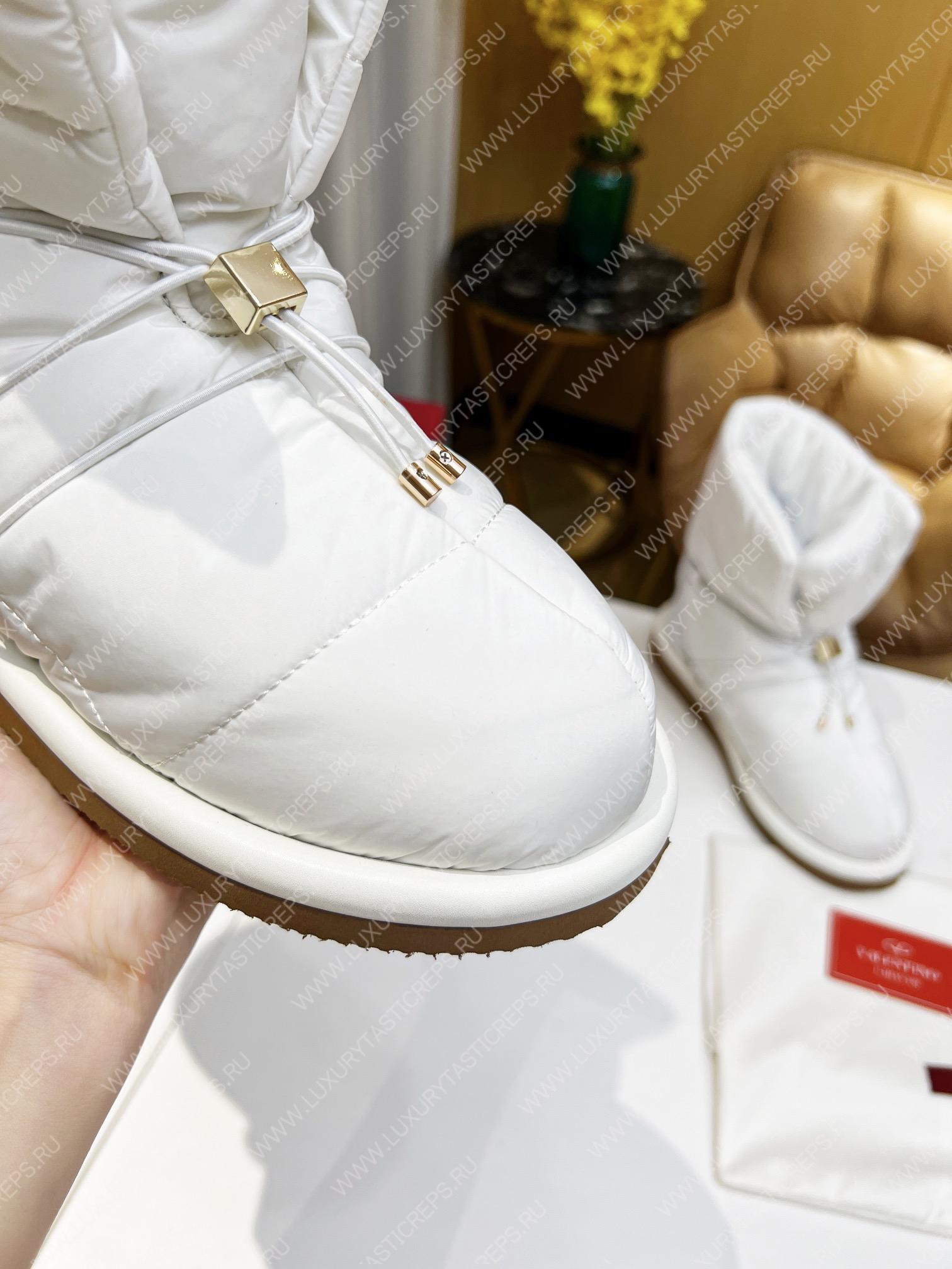 VALENTINO V-LOGO SNOW BOOTIES WHITE XW2S0DY3KCF
