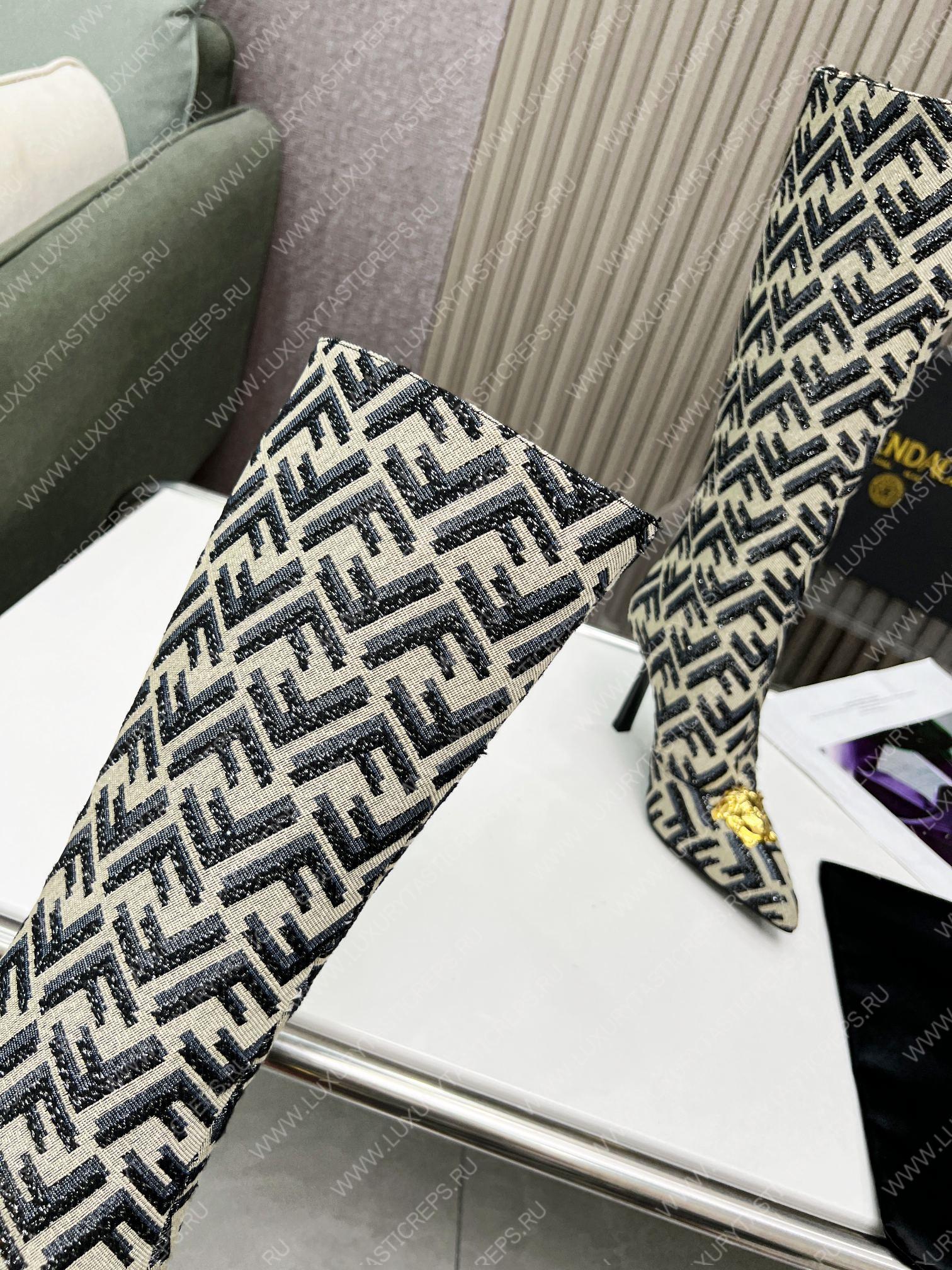 VERSACE FENDACE FF JACQUARD BOOTS MULTICOLOR 1004496