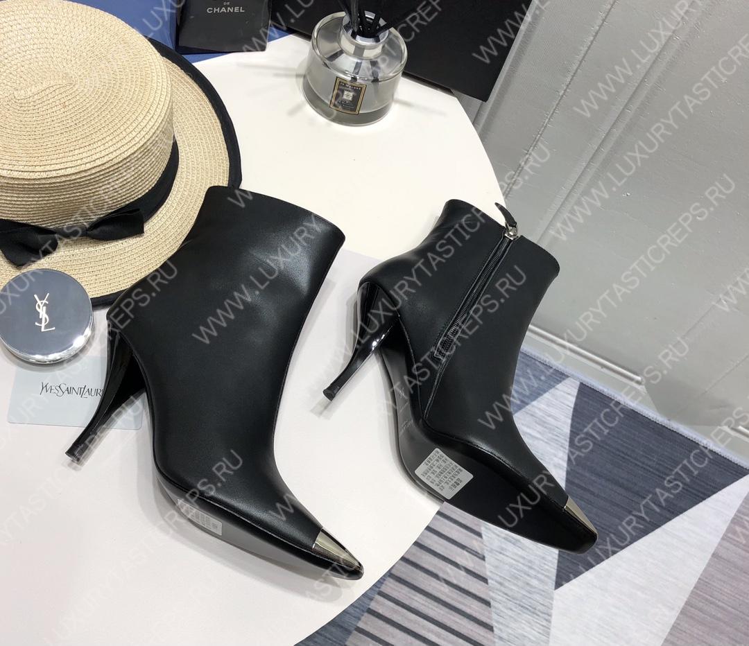 YVES SAINT LAURENT HEELED ANKLE BOOTS BLACK 14-FL7ALD