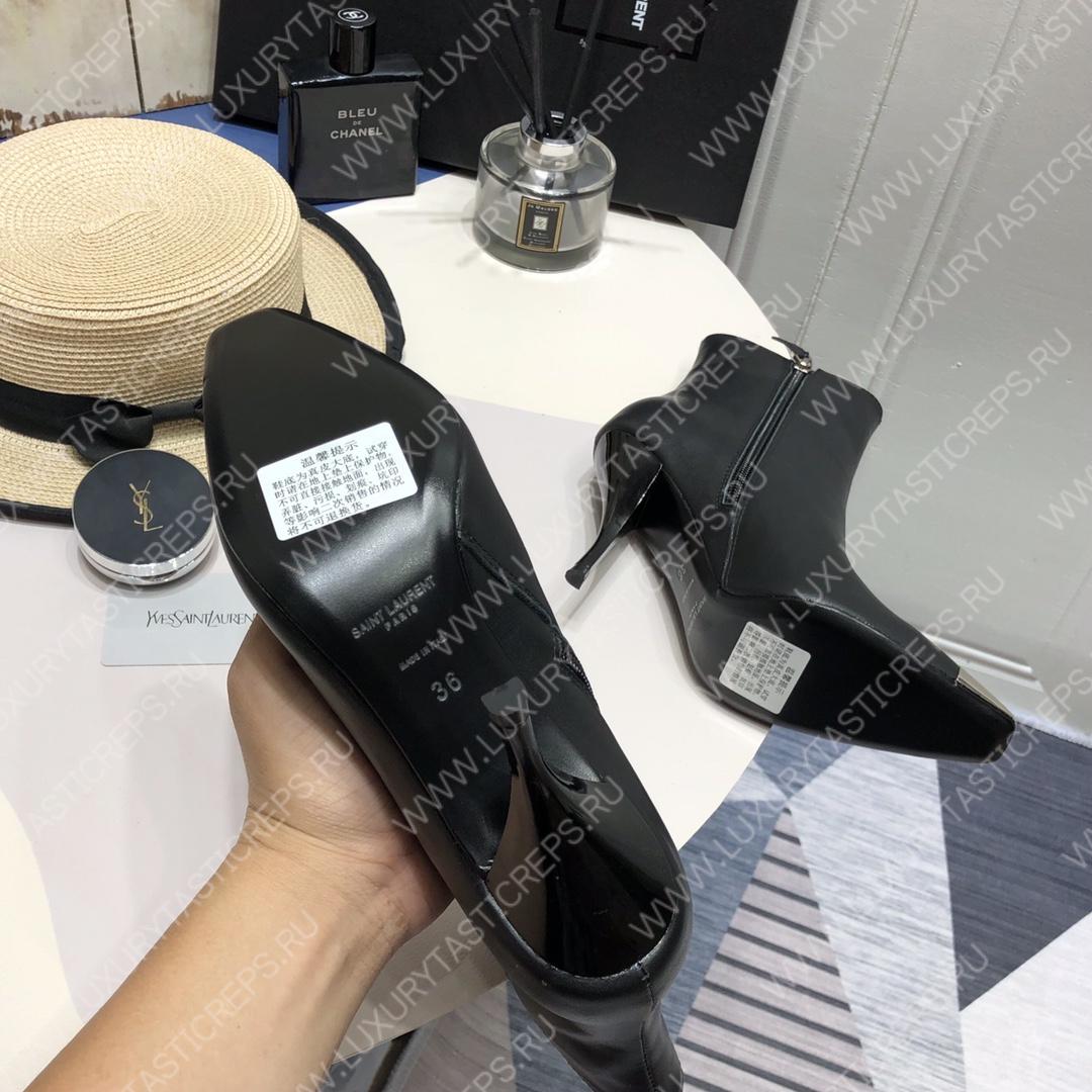YVES SAINT LAURENT HEELED ANKLE BOOTS BLACK 14-FL7ALD