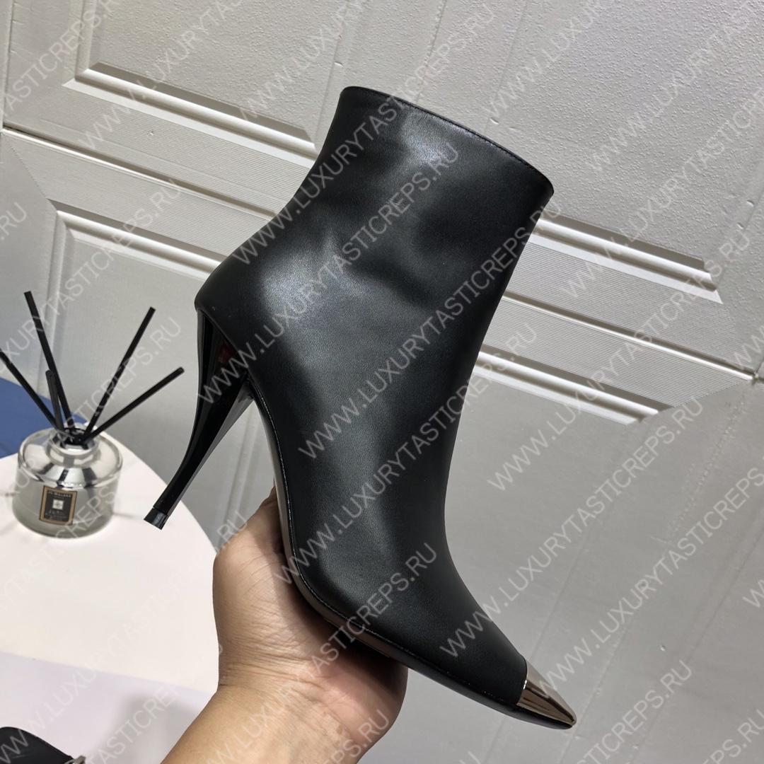 YVES SAINT LAURENT HEELED ANKLE BOOTS BLACK 14-FL7ALD