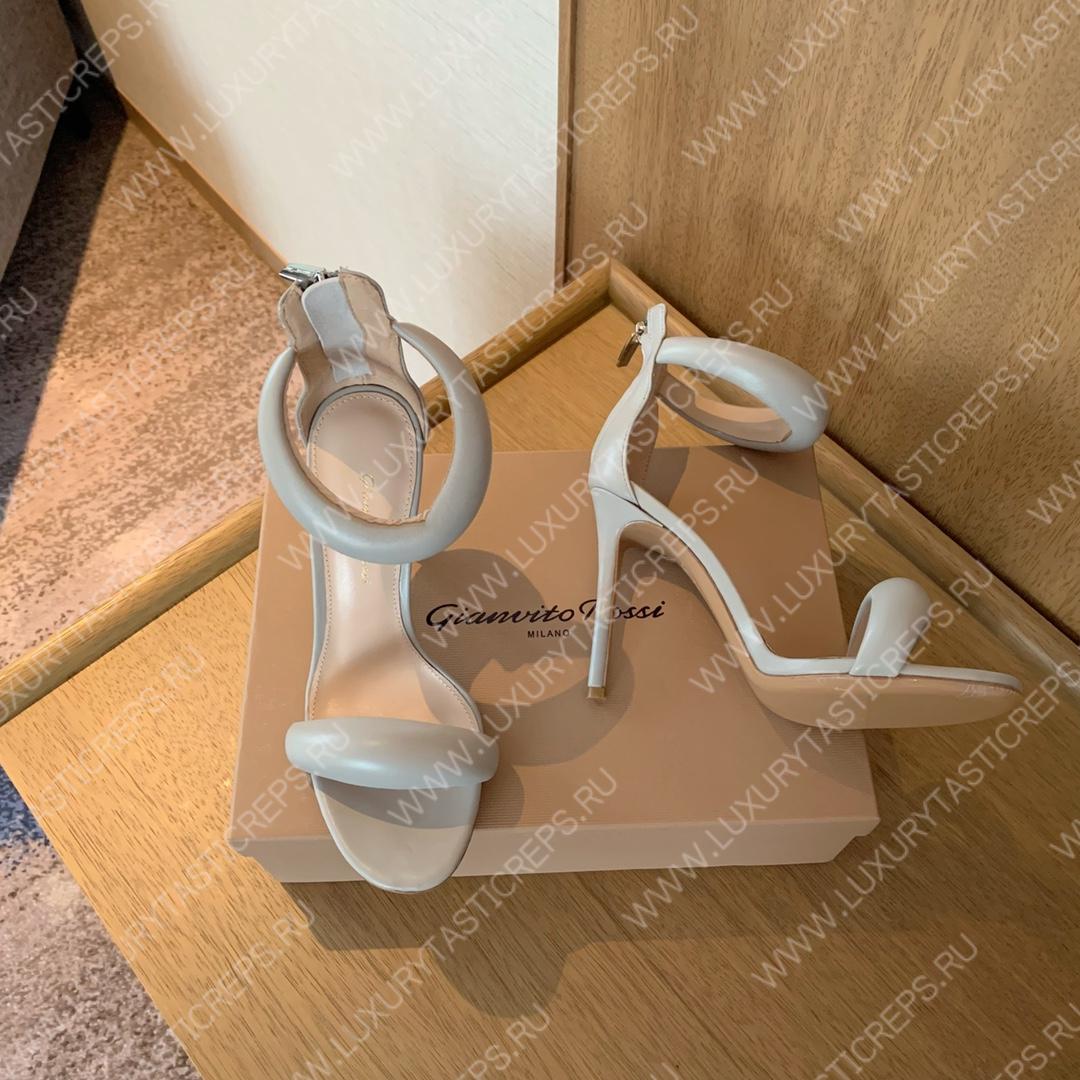 GIANVITO ROSSI BIJOUX NAPPA SANDAL WHITE G61635