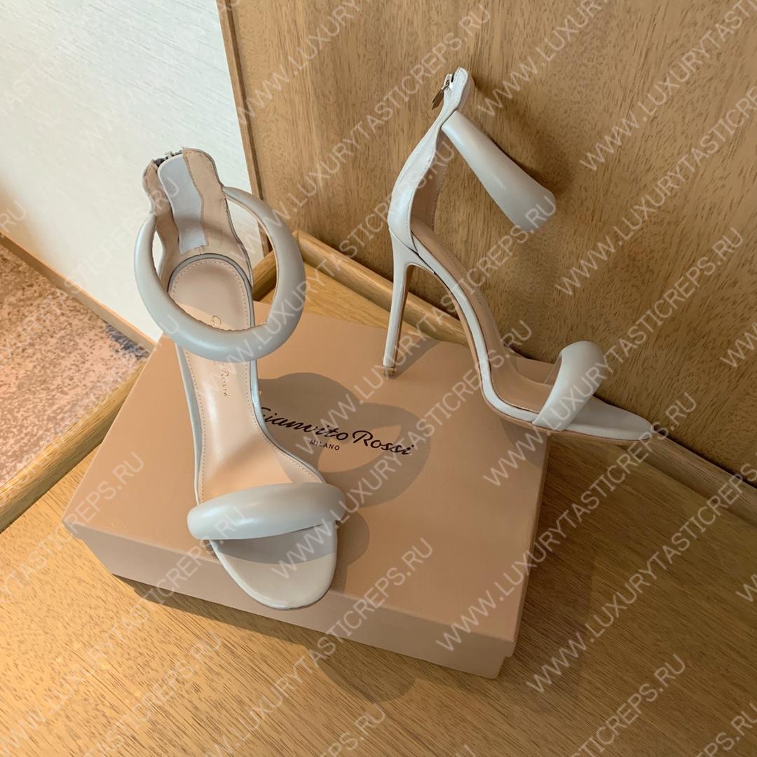 GIANVITO ROSSI BIJOUX NAPPA SANDAL WHITE G61635
