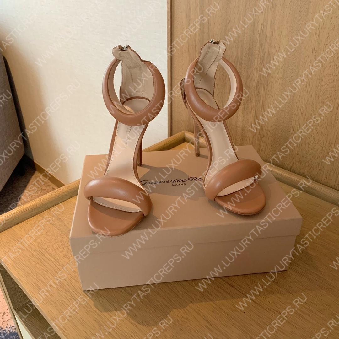 GIANVITO ROSSI BIJOUX NAPPA SANDAL BEIGE G61635