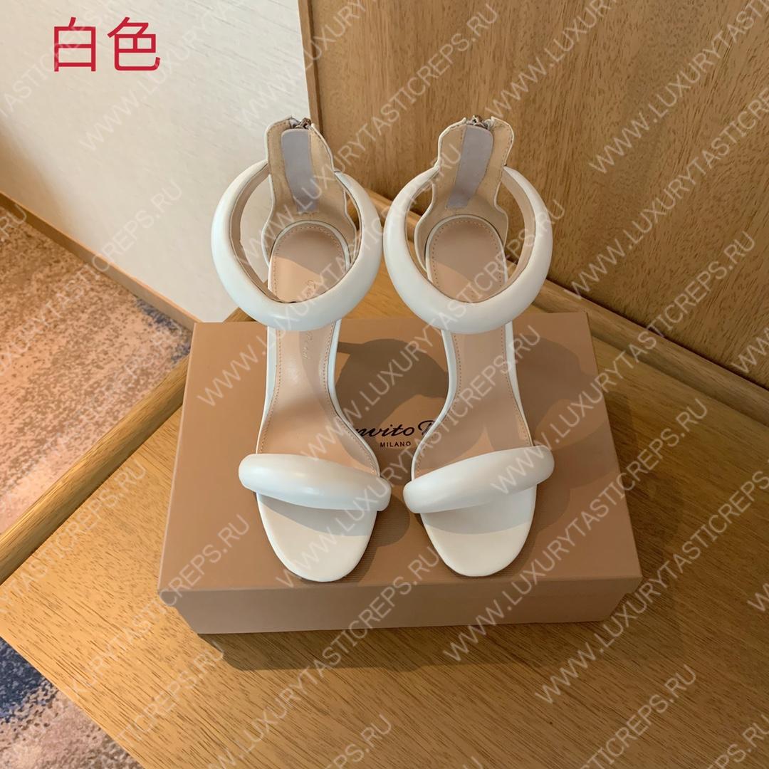 GIANVITO ROSSI BIJOUX NAPPA SANDAL WHITE G61635