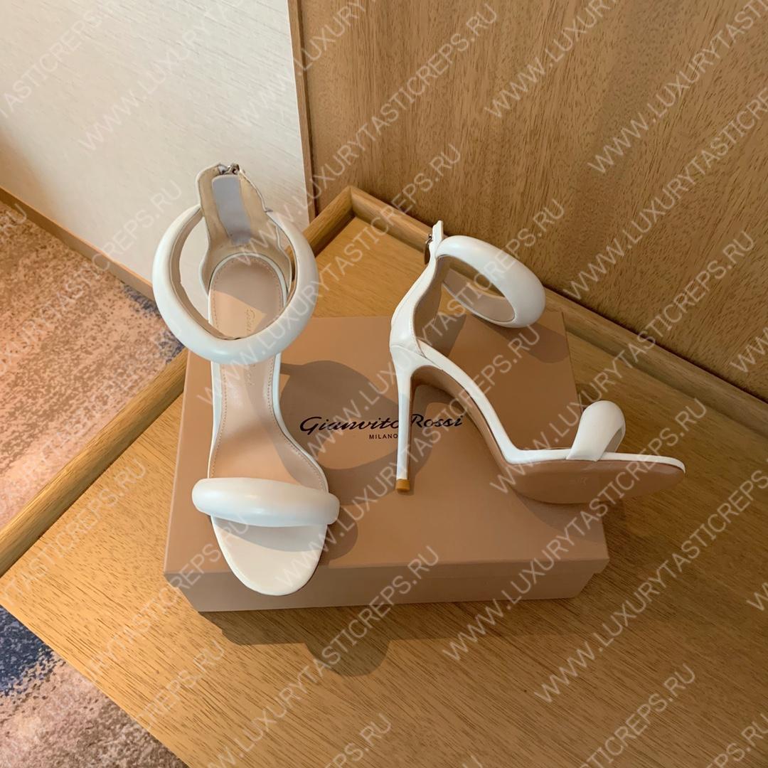 GIANVITO ROSSI BIJOUX NAPPA SANDAL WHITE G61635