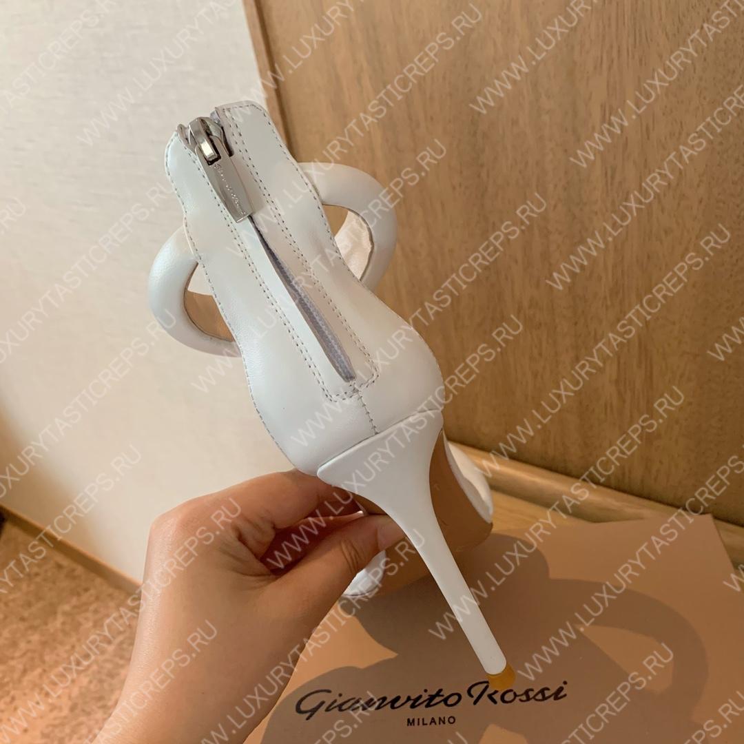 GIANVITO ROSSI BIJOUX NAPPA SANDAL WHITE G61635