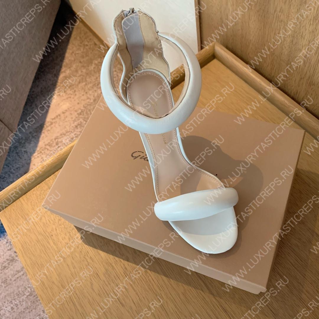 GIANVITO ROSSI BIJOUX NAPPA SANDAL WHITE G61635