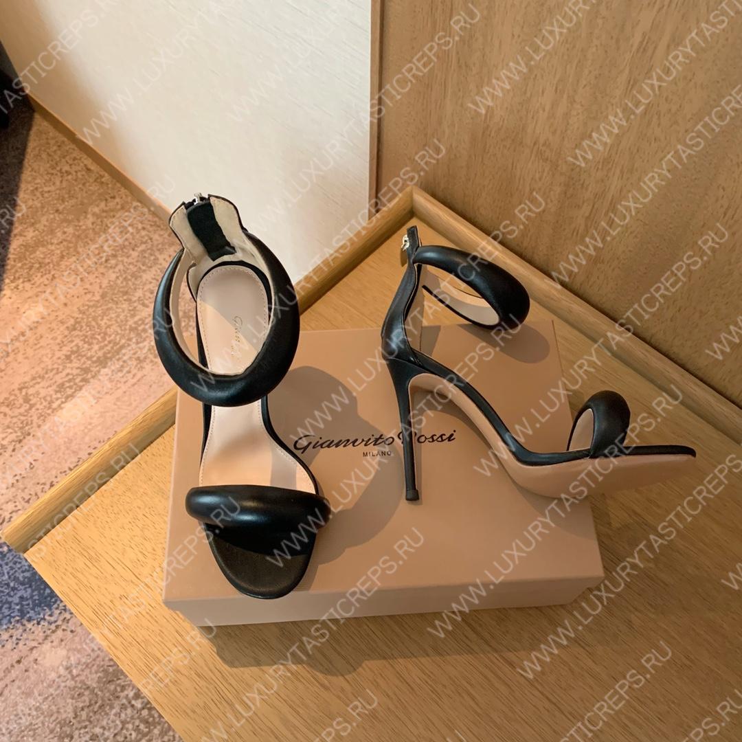 GIANVITO ROSSI BIJOUX NAPPA SANDAL BLACK G61635