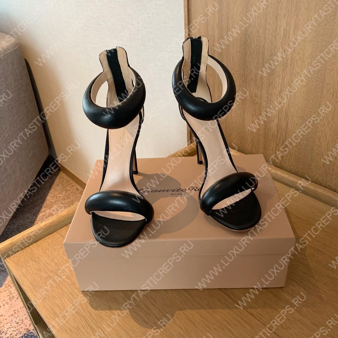 GIANVITO ROSSI BIJOUX NAPPA SANDAL BLACK G61635