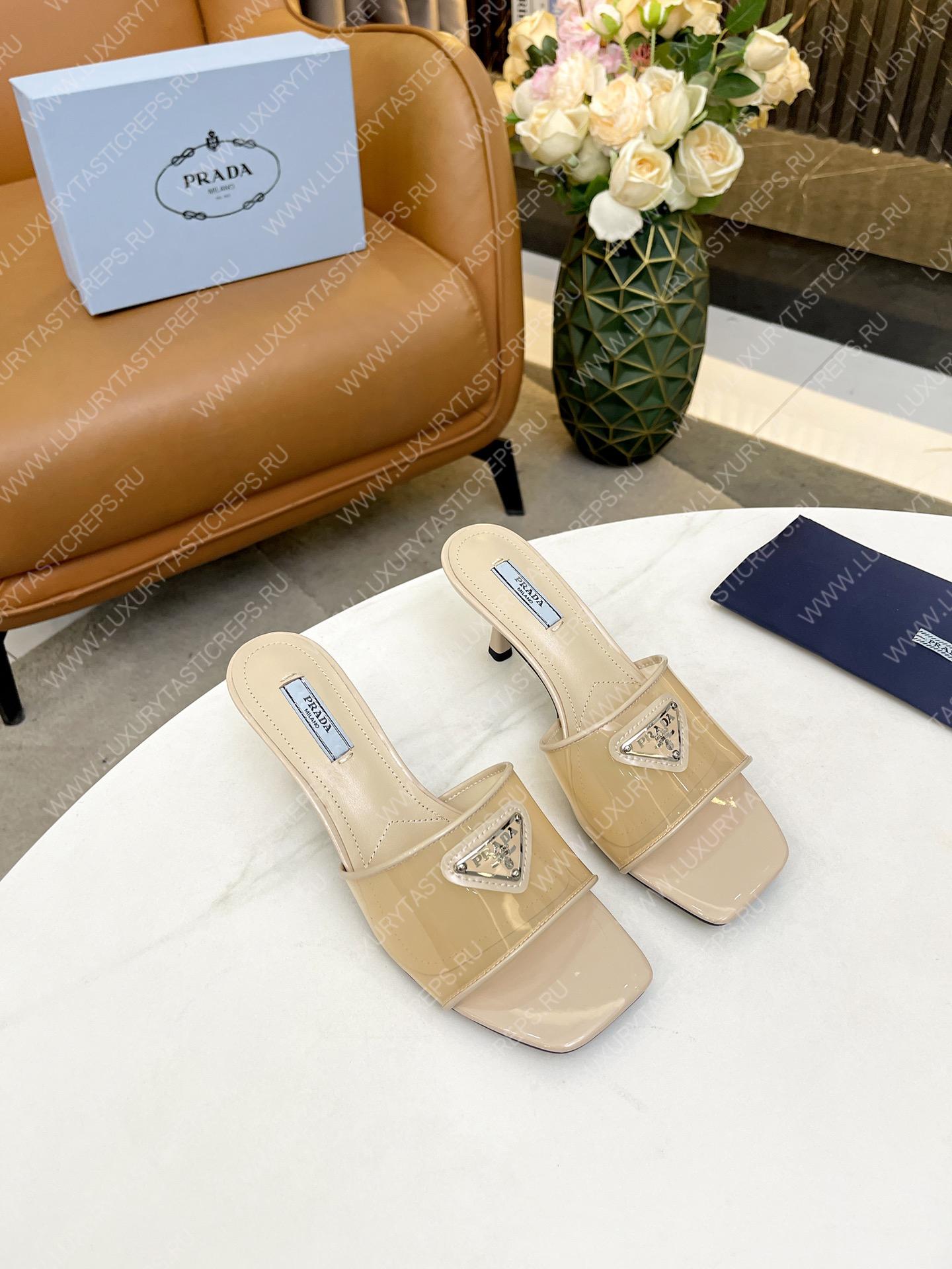 Pra*a plexiglas and patent leather sandals desert beige 1xx666