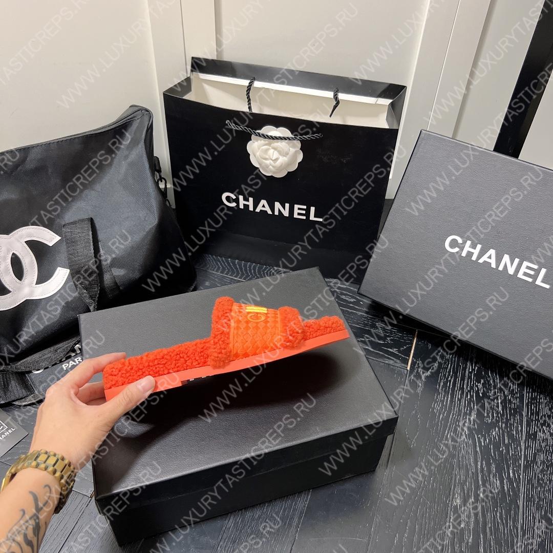 Ch*el wool slippers orange g39059