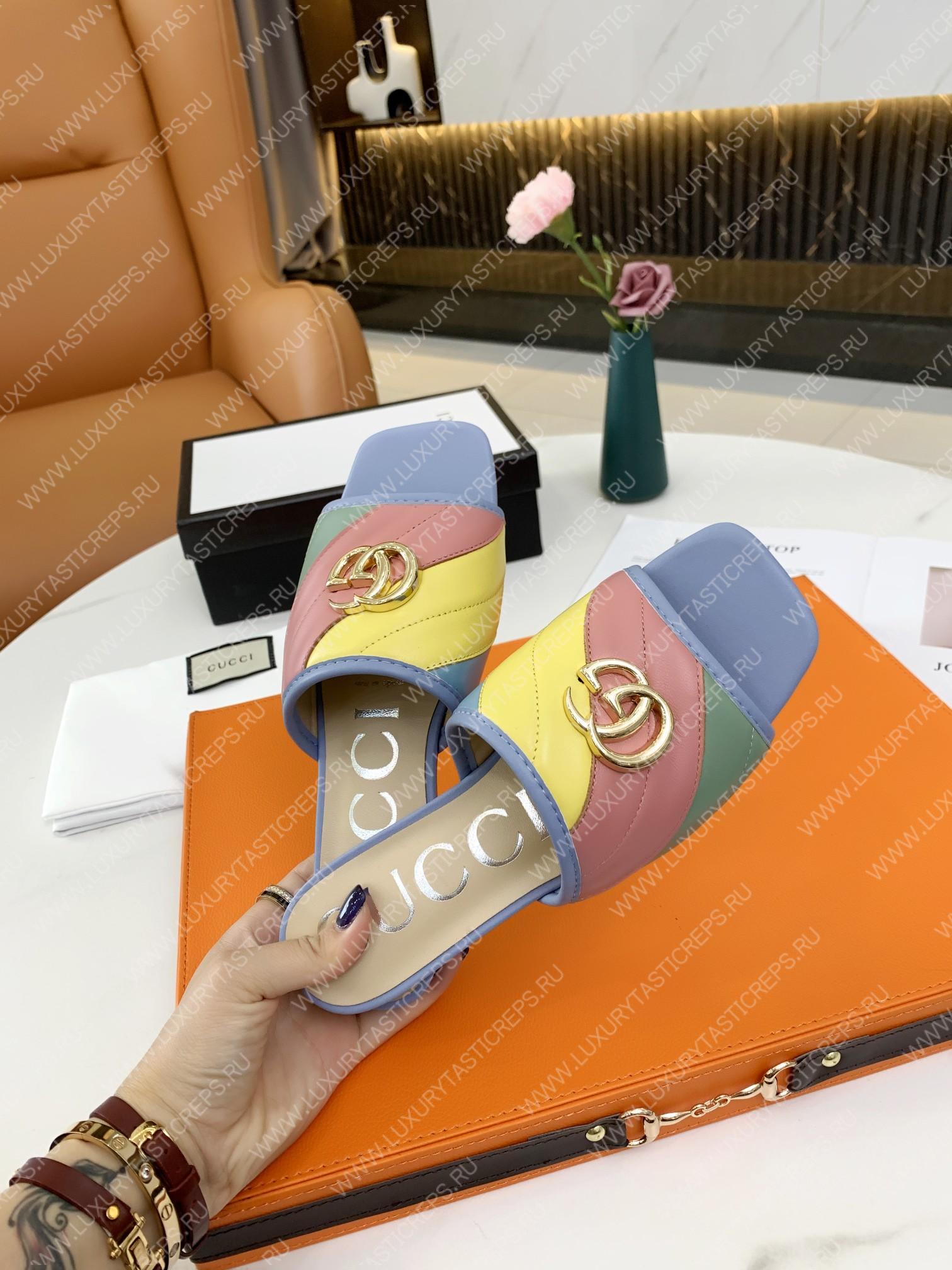 G*u*i double g rainbow mules multicolour 15425109