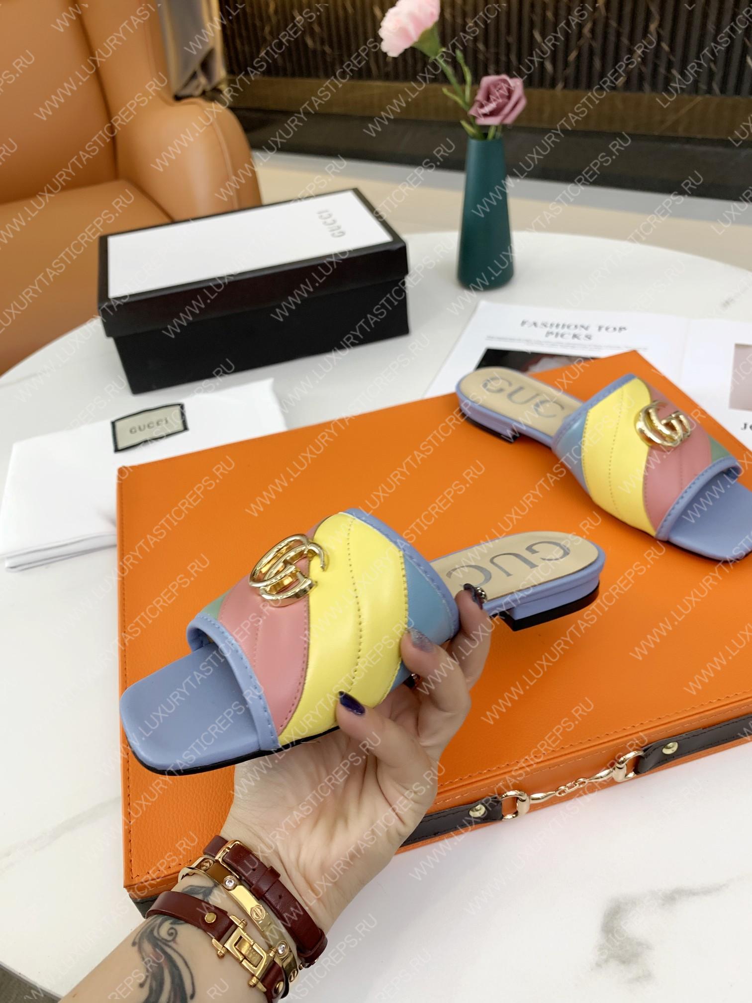 G*u*i double g rainbow mules multicolour 15425109