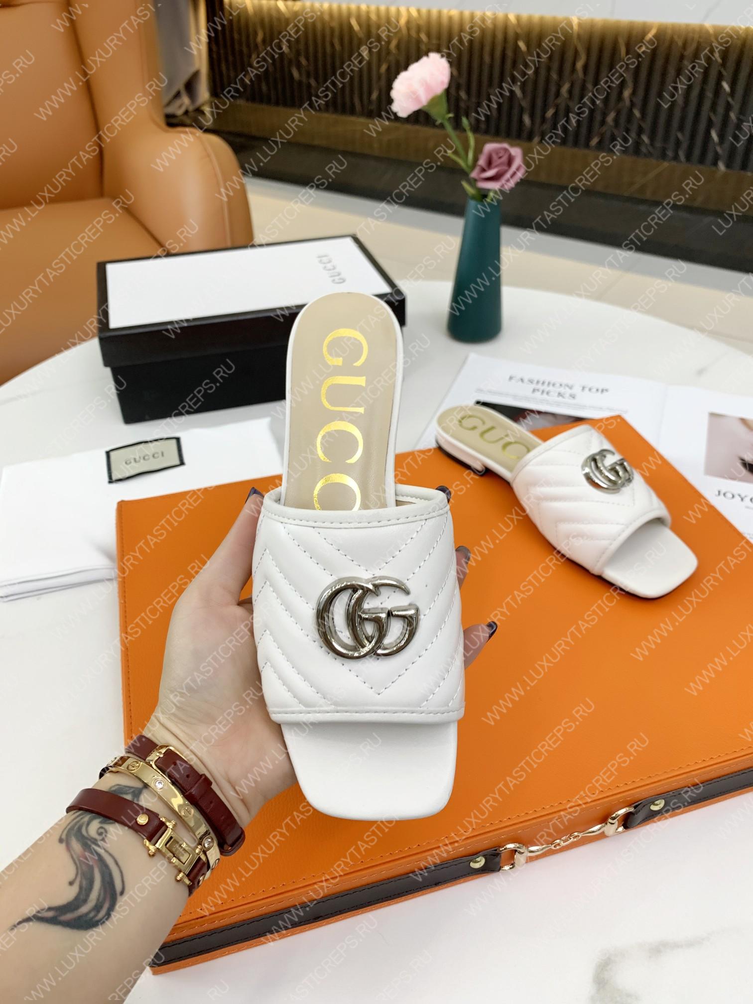 G*u*i double g rainbow mules white 15425109