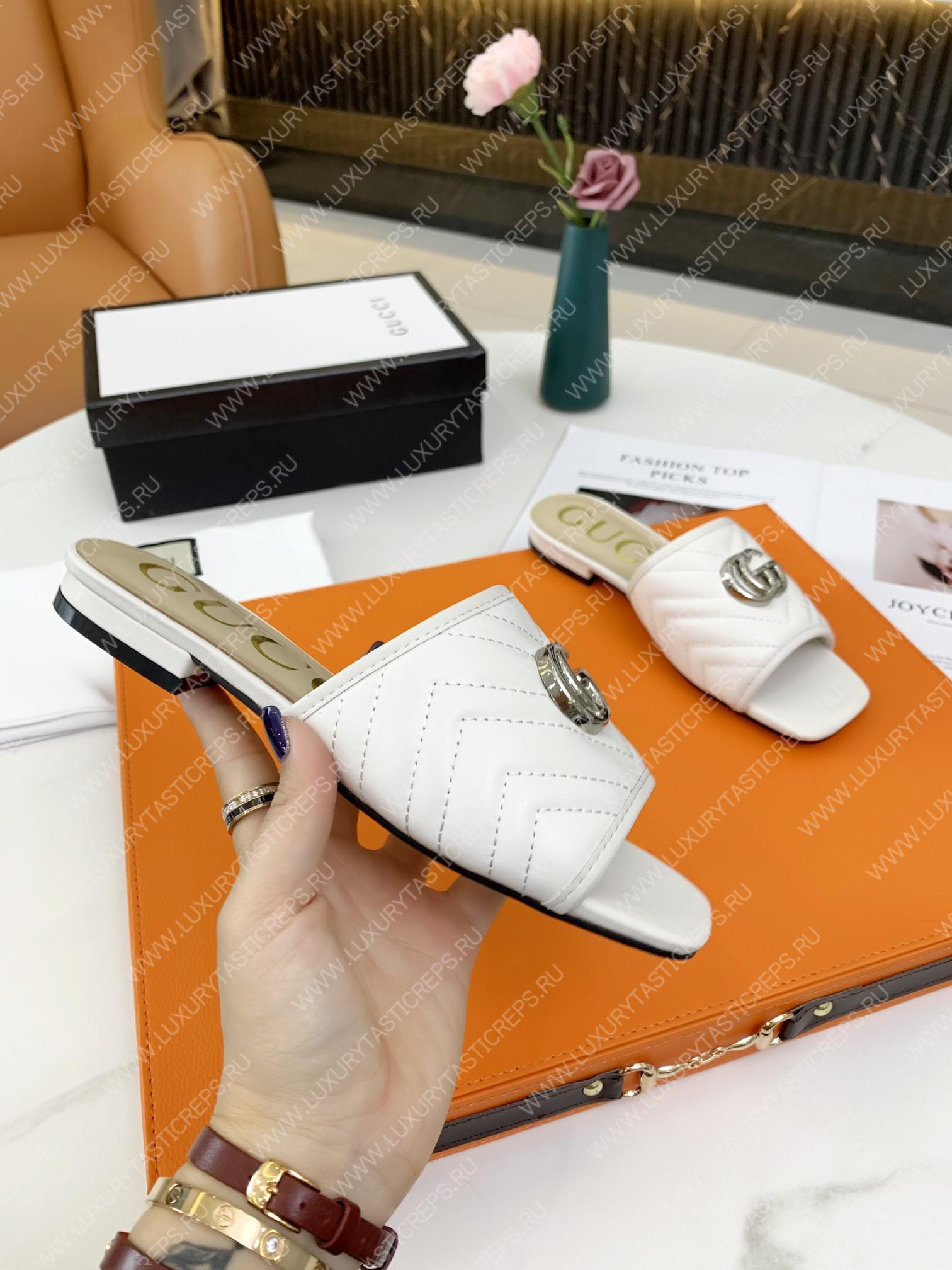 G*u*i double g rainbow mules white 15425109