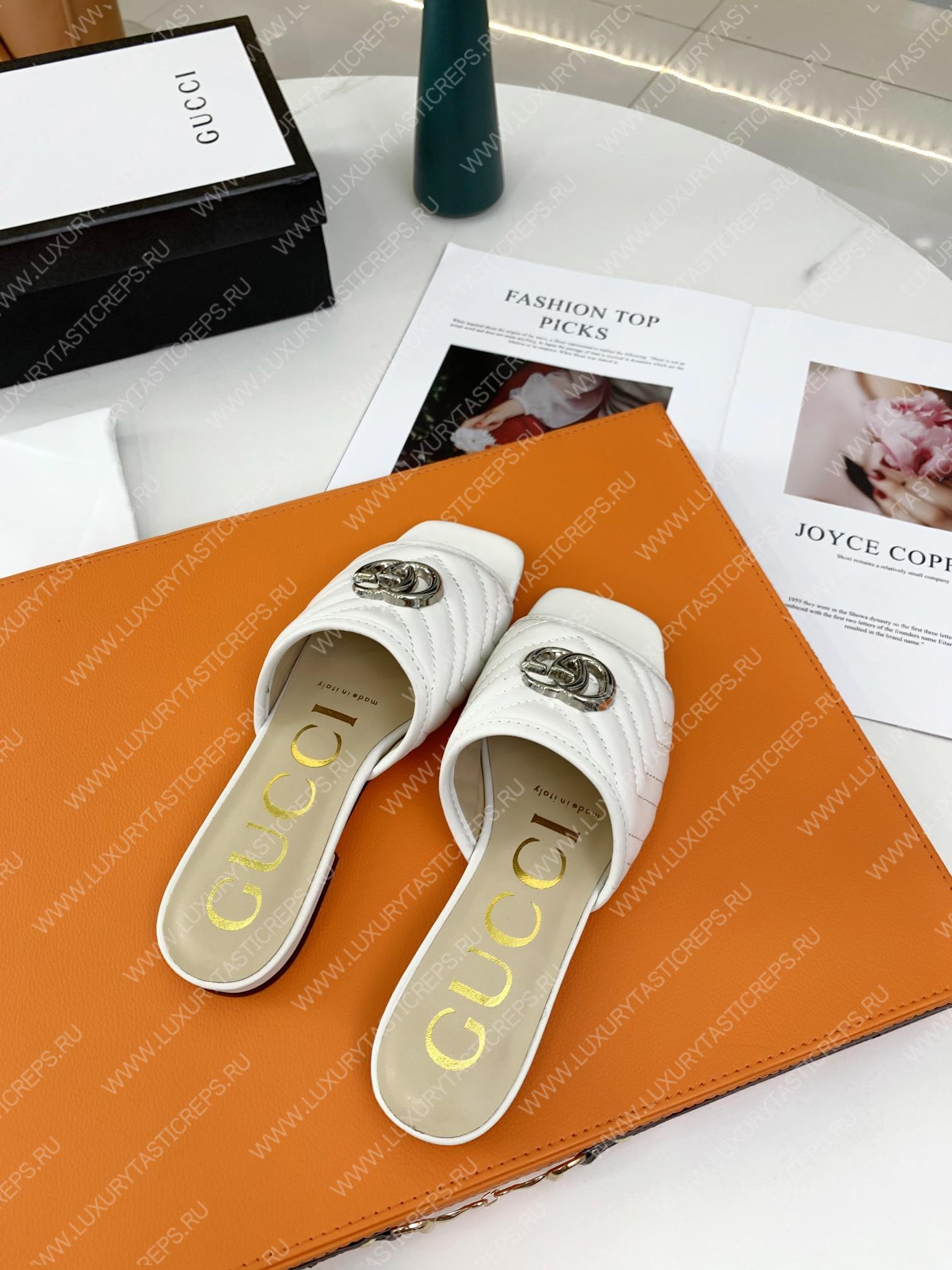 G*u*i double g rainbow mules white 15425109