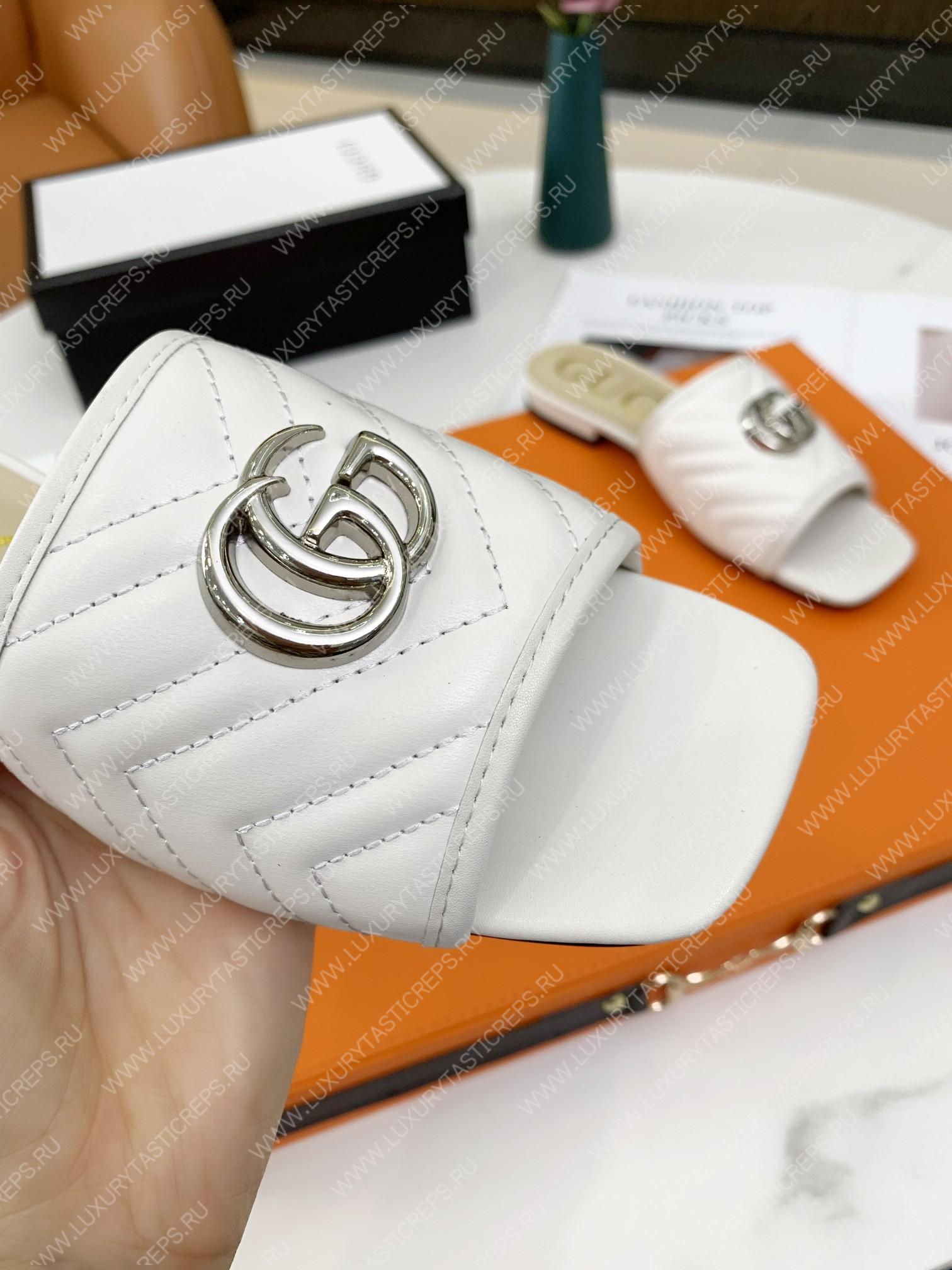 G*u*i double g rainbow mules white 15425109