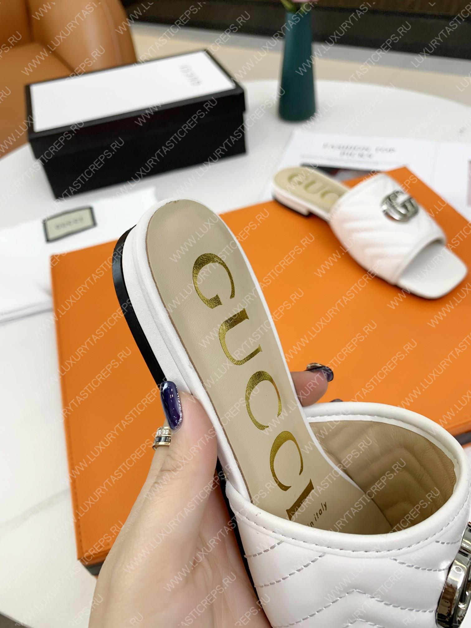 G*u*i double g rainbow mules white 15425109