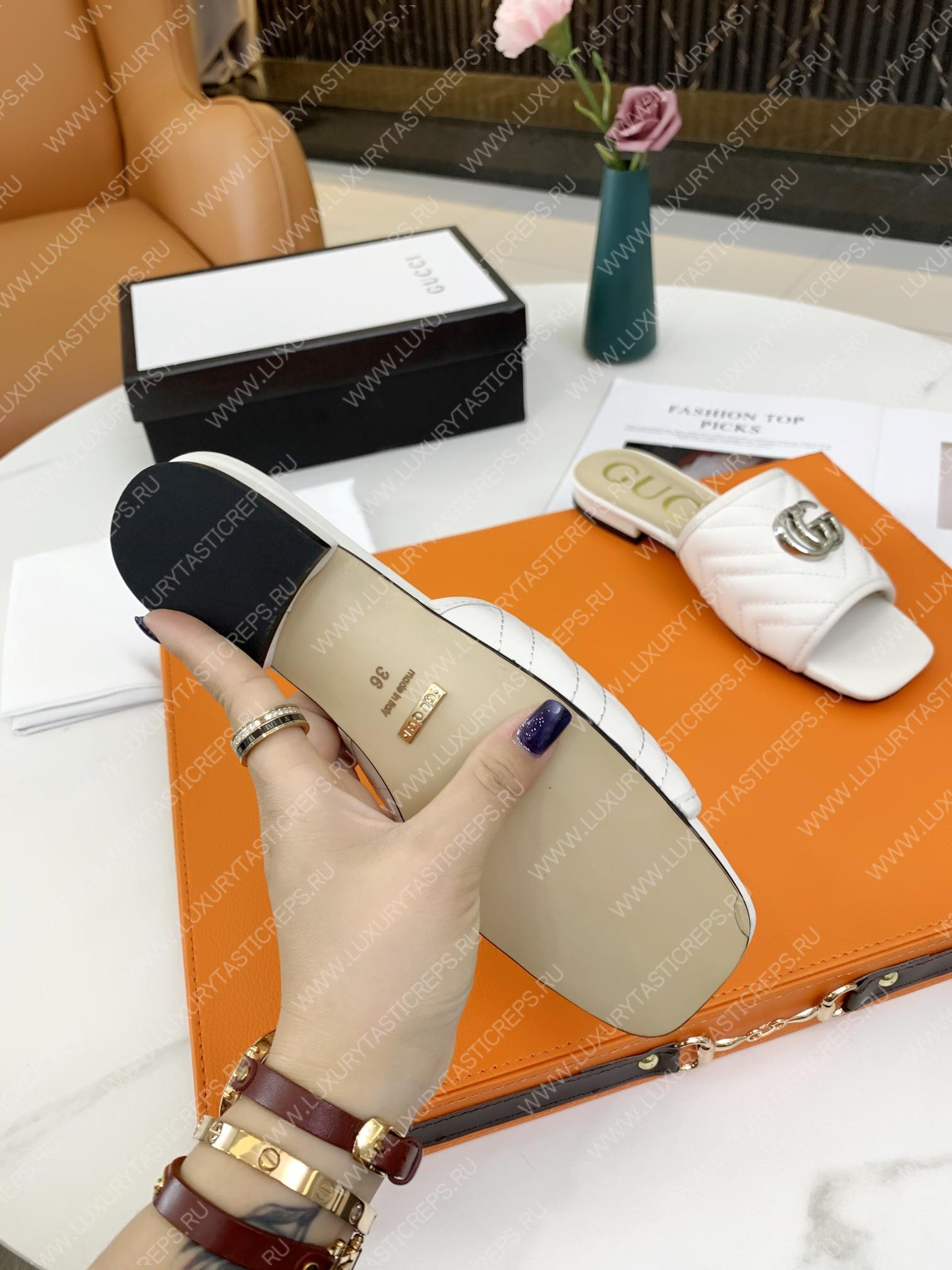 G*u*i double g rainbow mules white 15425109