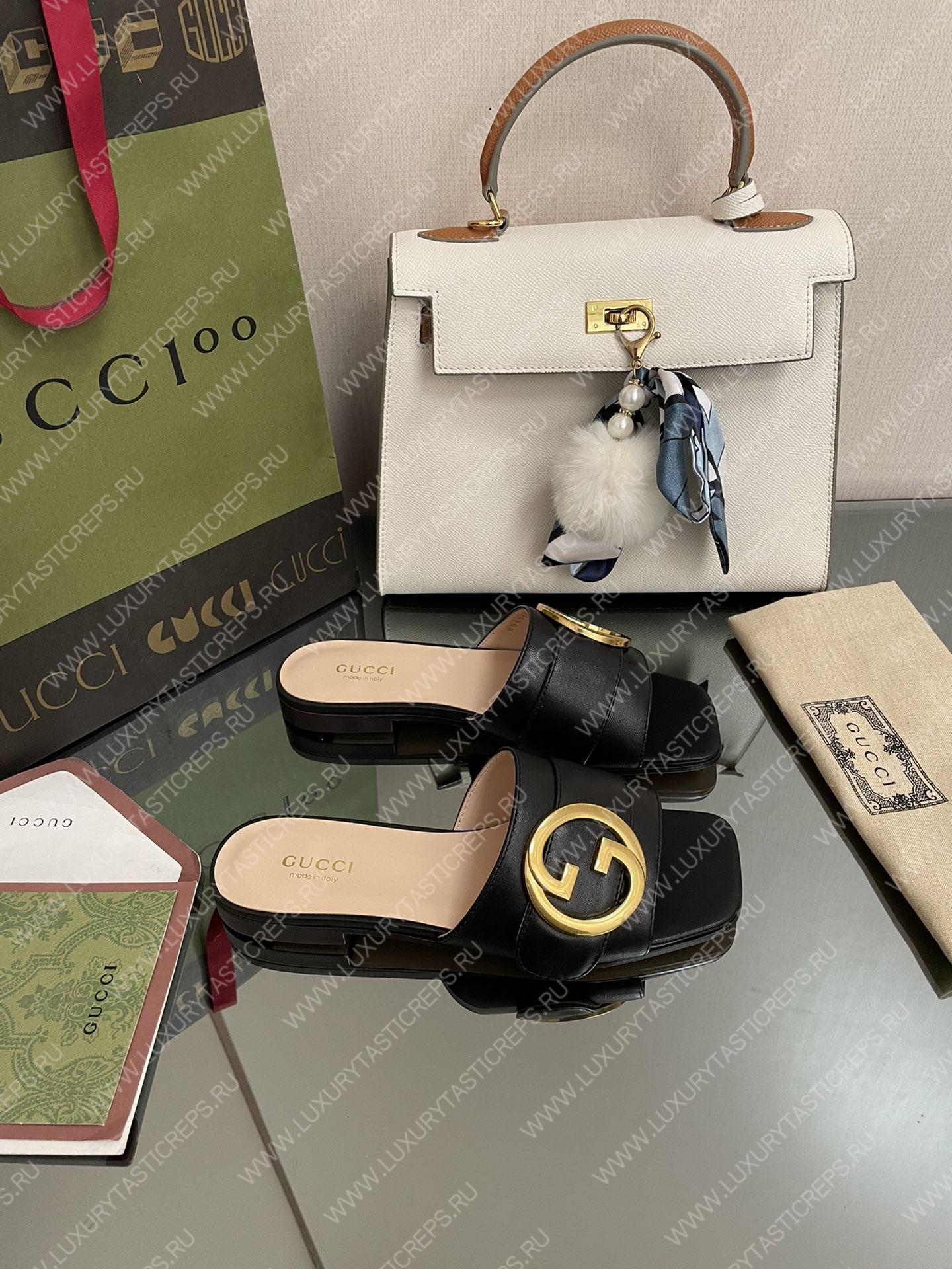 G*u*i slide with double g black 646169