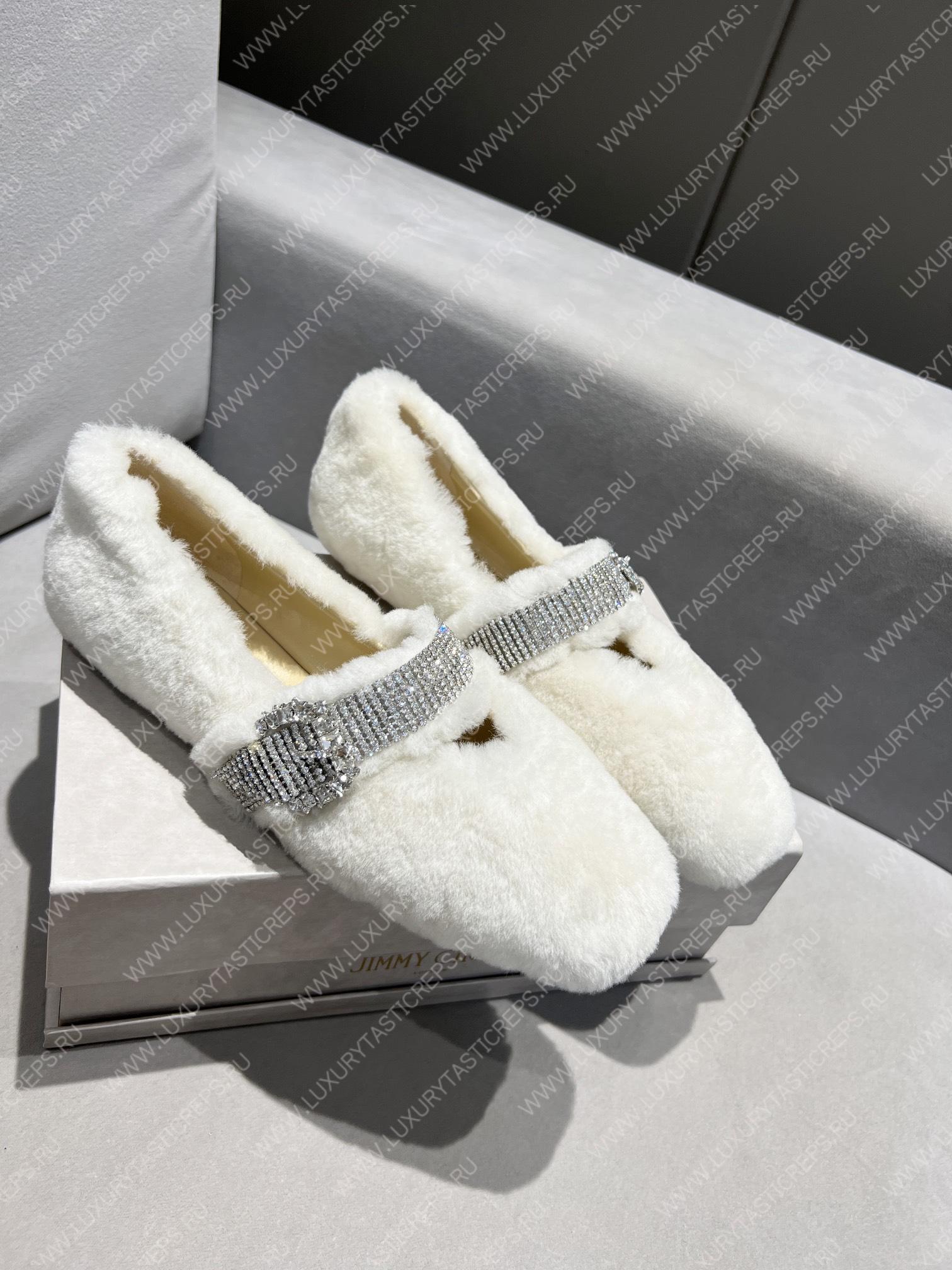 JIMMY CHOO KRISTA FLAT WHITE AS2034