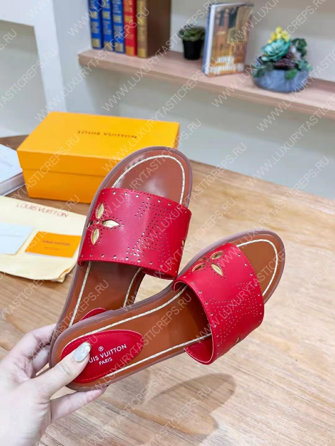 l**is V*t*n flat mule red 1aadiw
