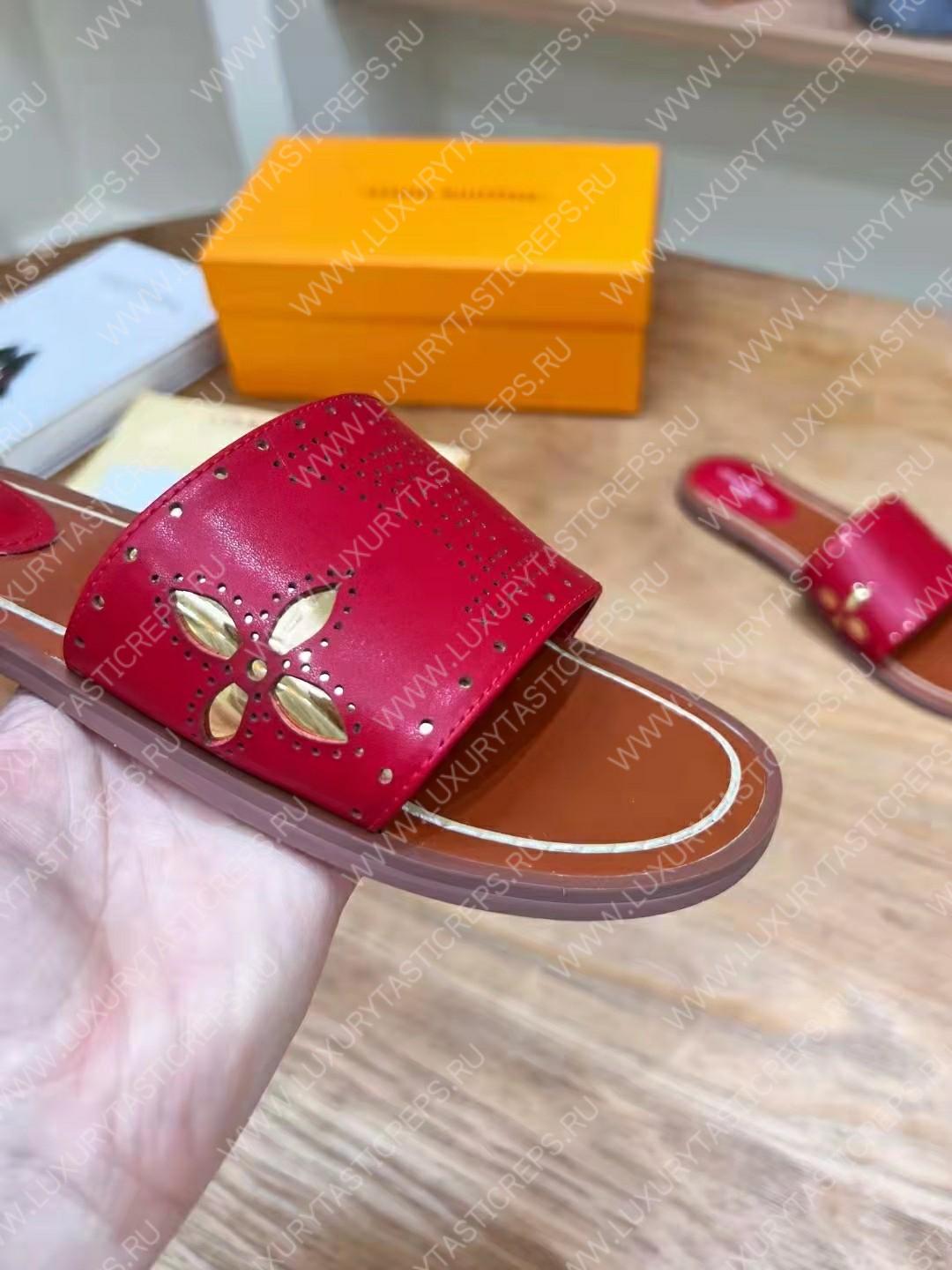 l**is V*t*n flat mule red 1aadiw