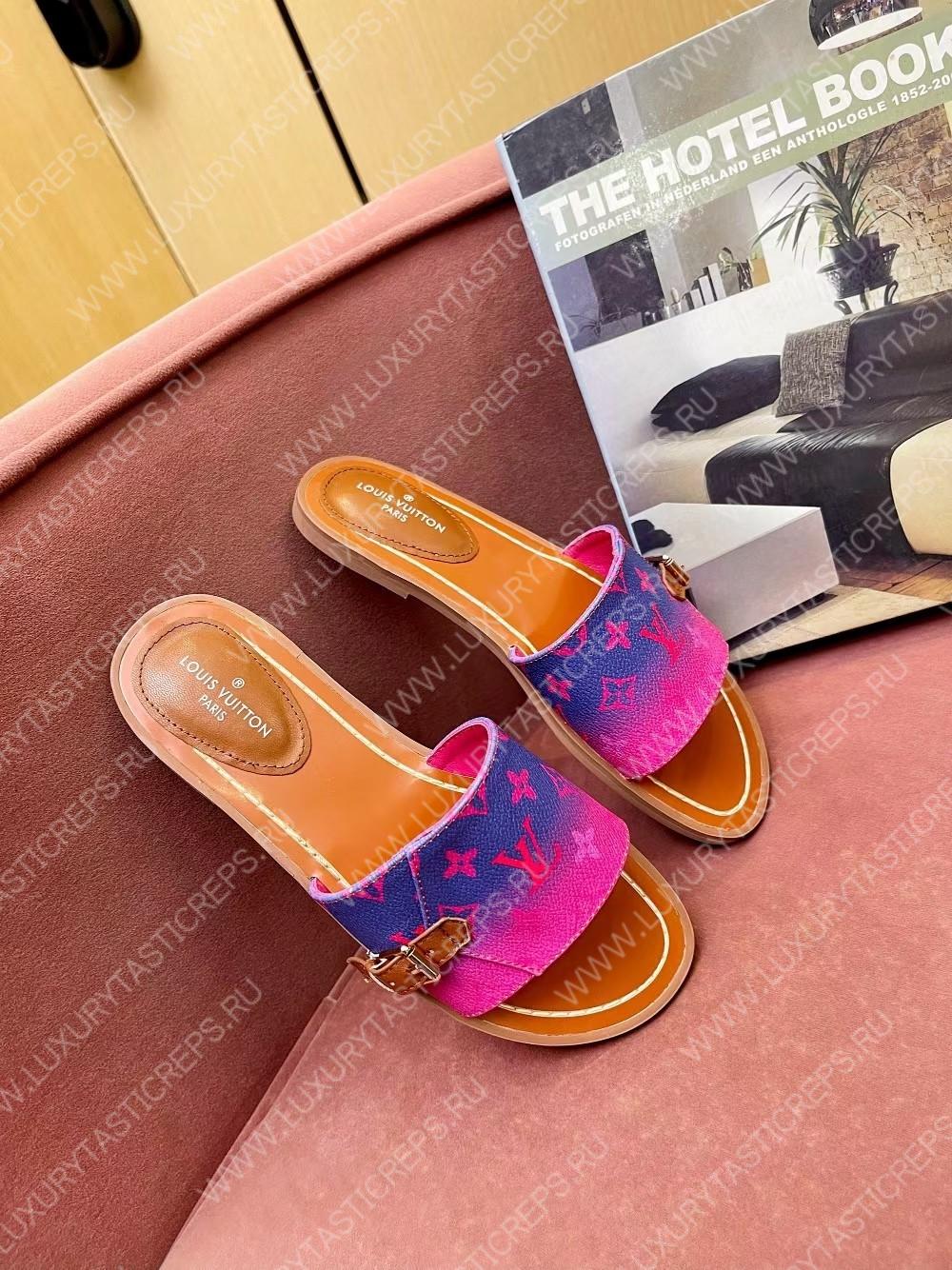 l**is V*t*n lock it flat mule purple & pink 1aa21q