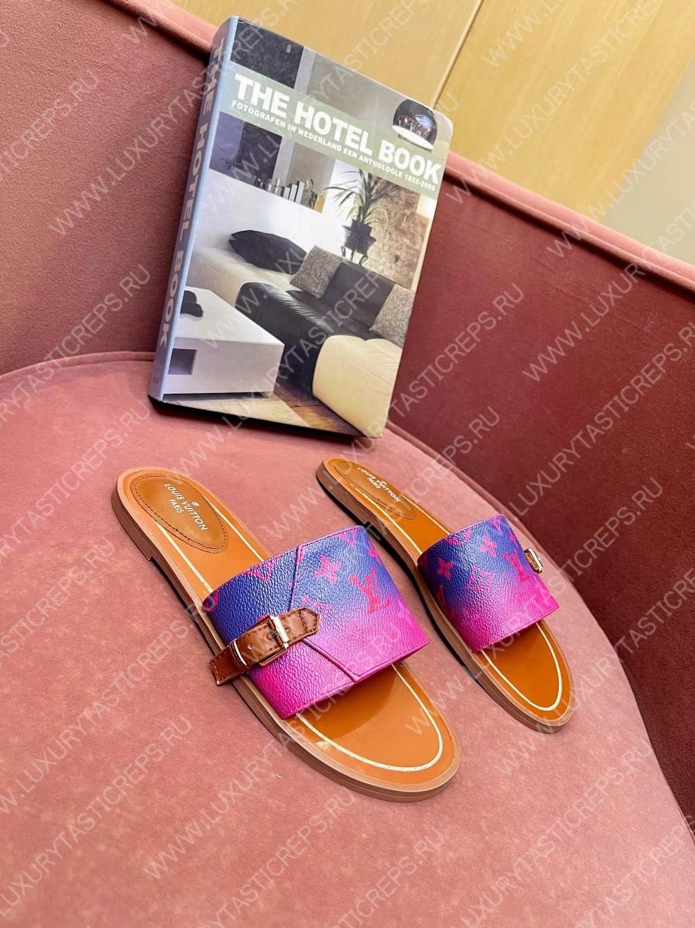 l**is V*t*n lock it flat mule purple & pink 1aa21q