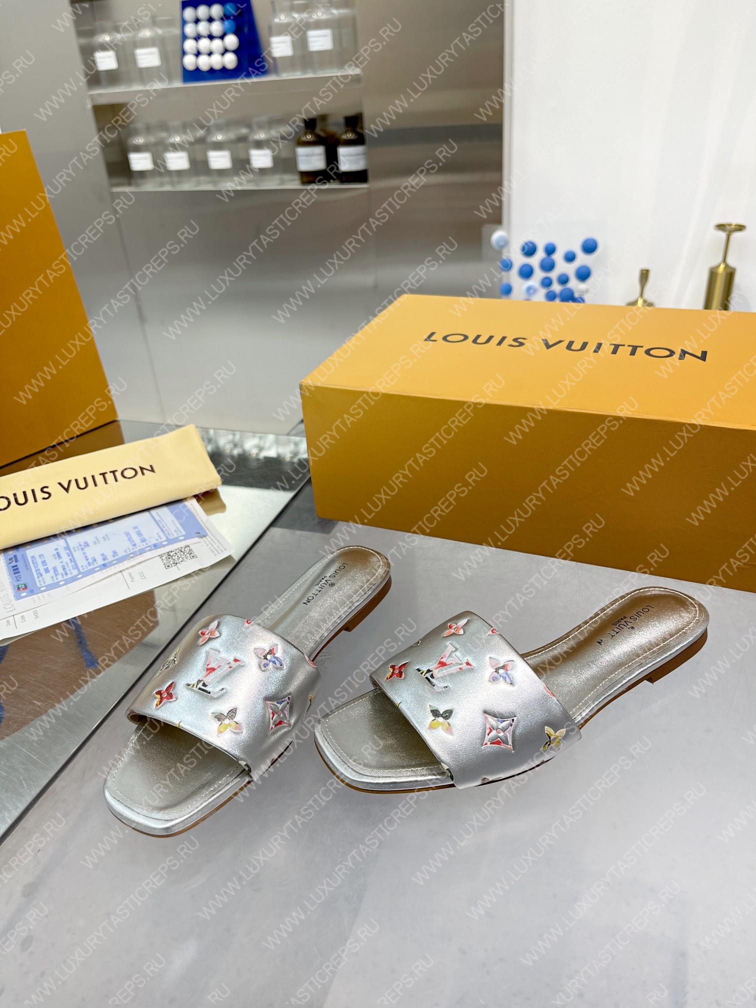 l**is V*t*n revival flat mules silver 1aaor5