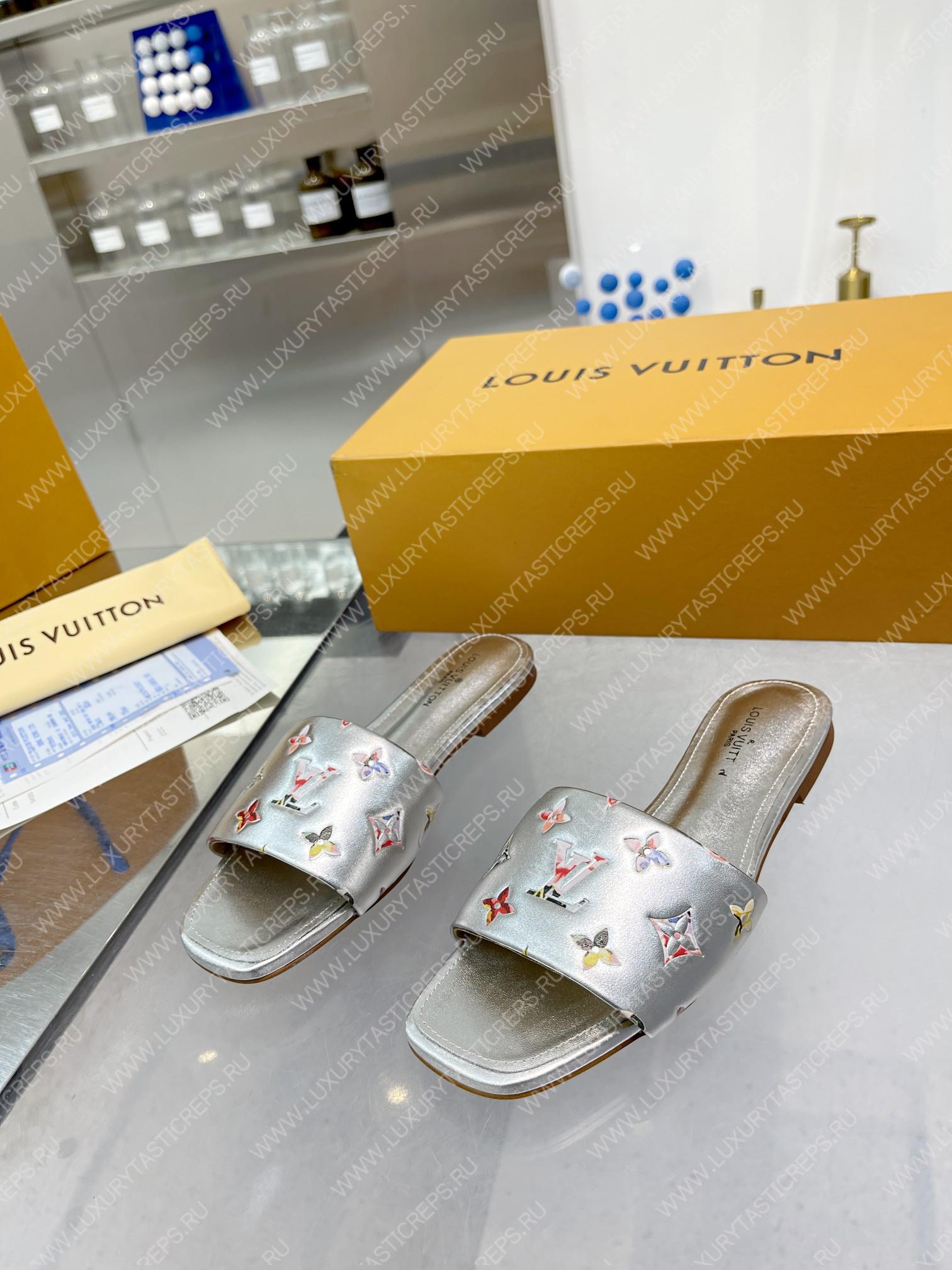 l**is V*t*n revival flat mules silver 1aaor5