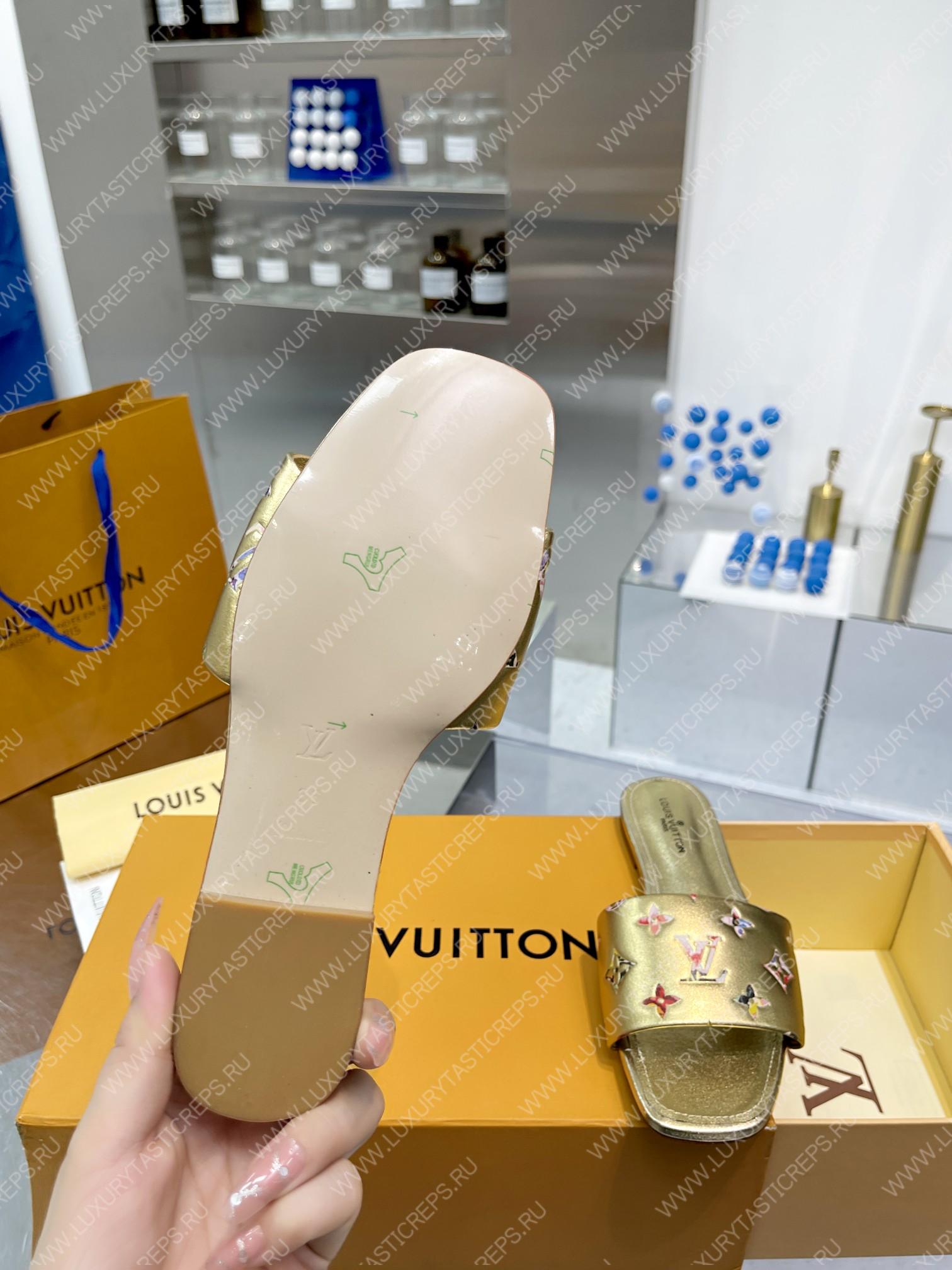 l**is V*t*n revival flat mules golden 1aaor5