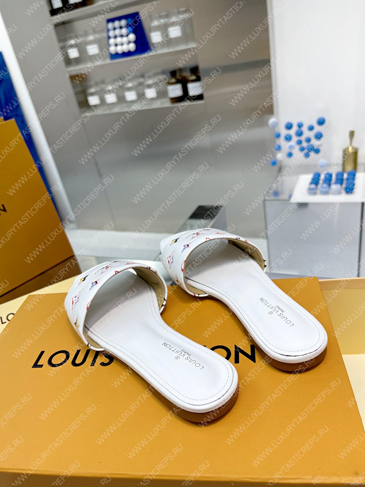 l**is V*t*n revival flat mules white 1aaor5