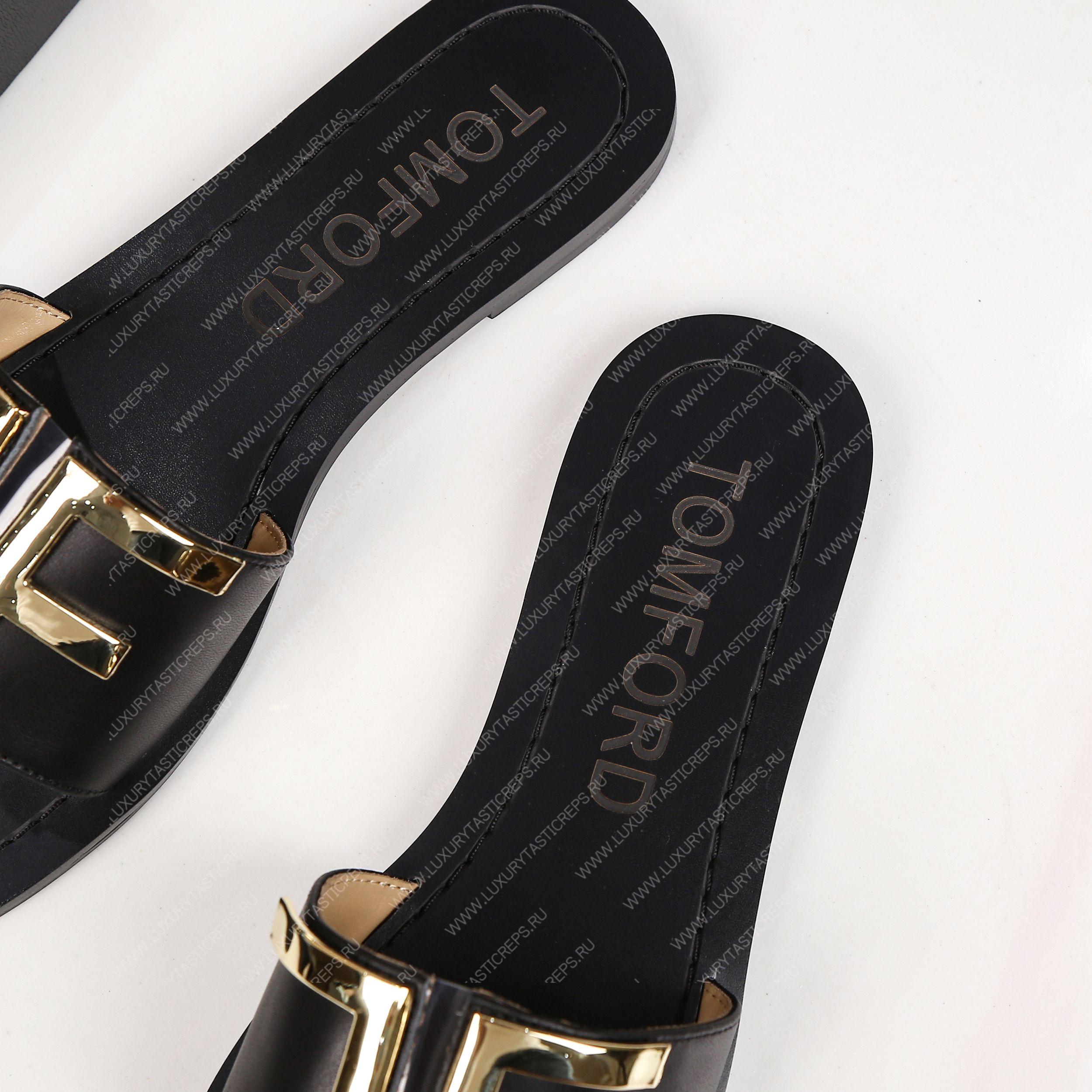TOM FORD PLAQUE SLIDES BLACK W2408TVAX