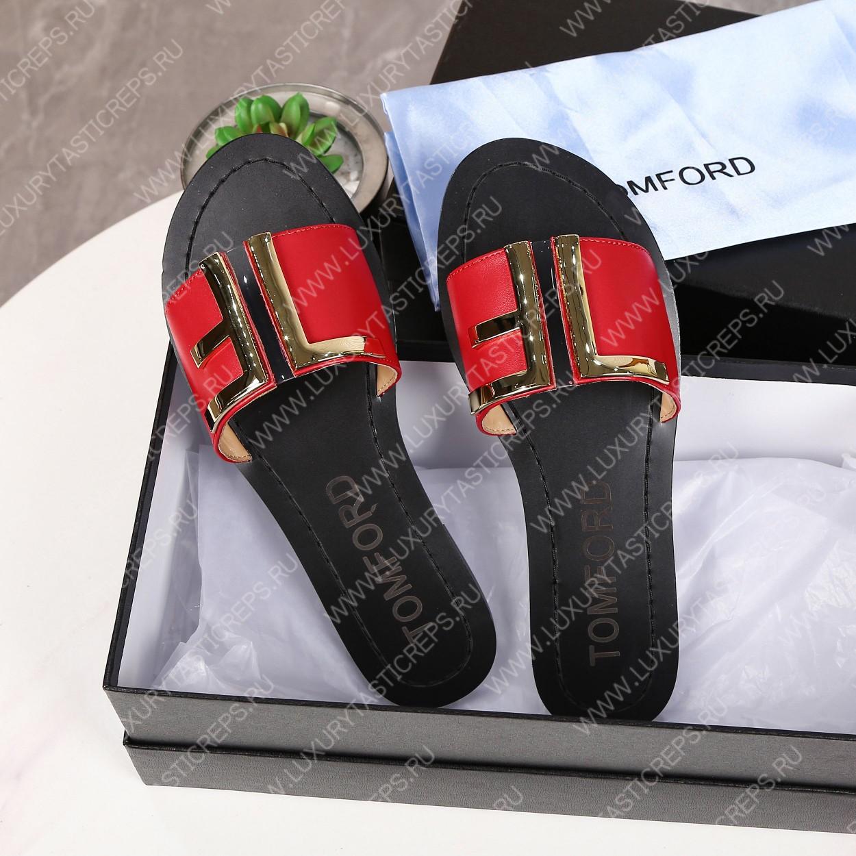 TOM FORD PLAQUE SLIDES RED W2408TVAX