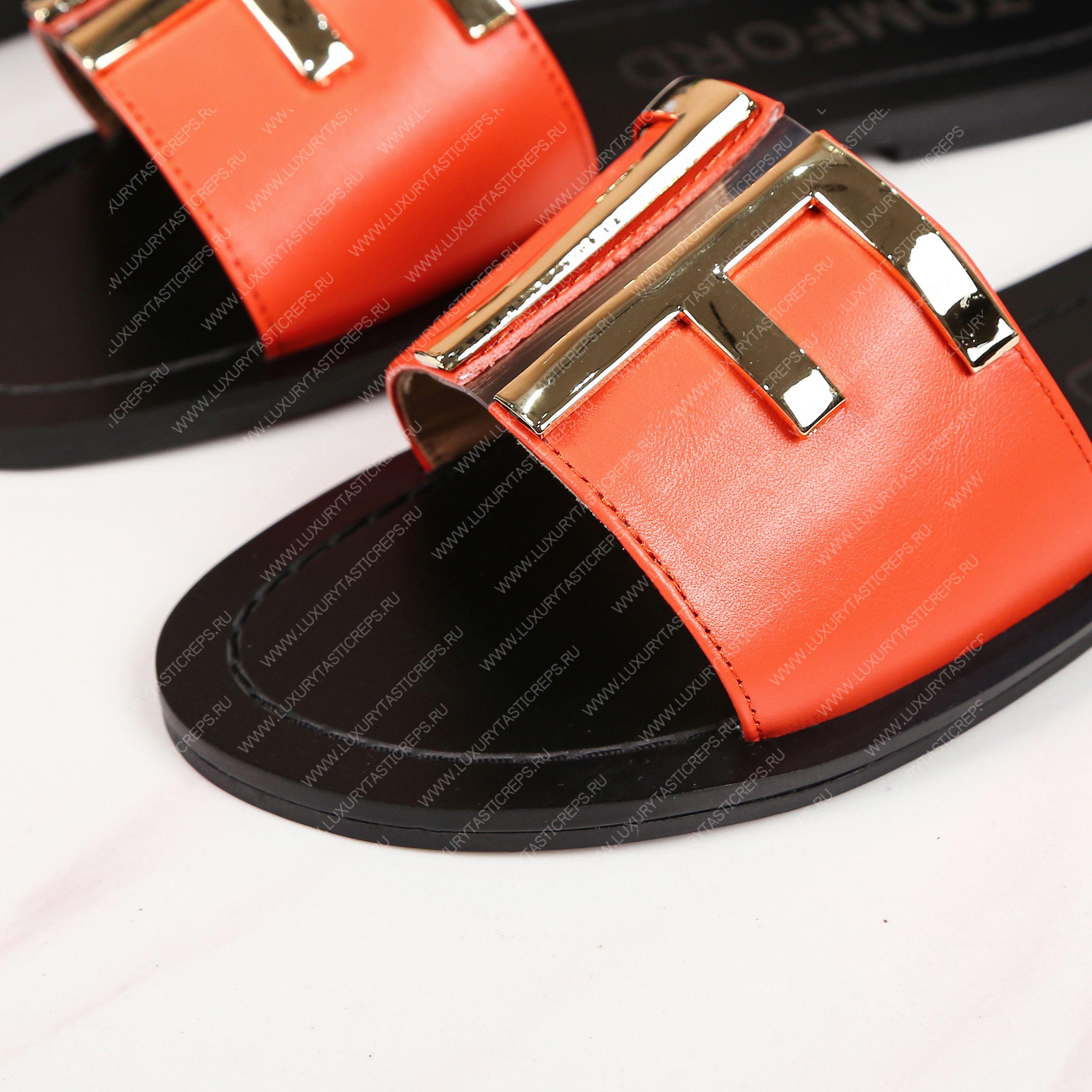 TOM FORD PLAQUE SLIDES ORANGE W2408TVAX