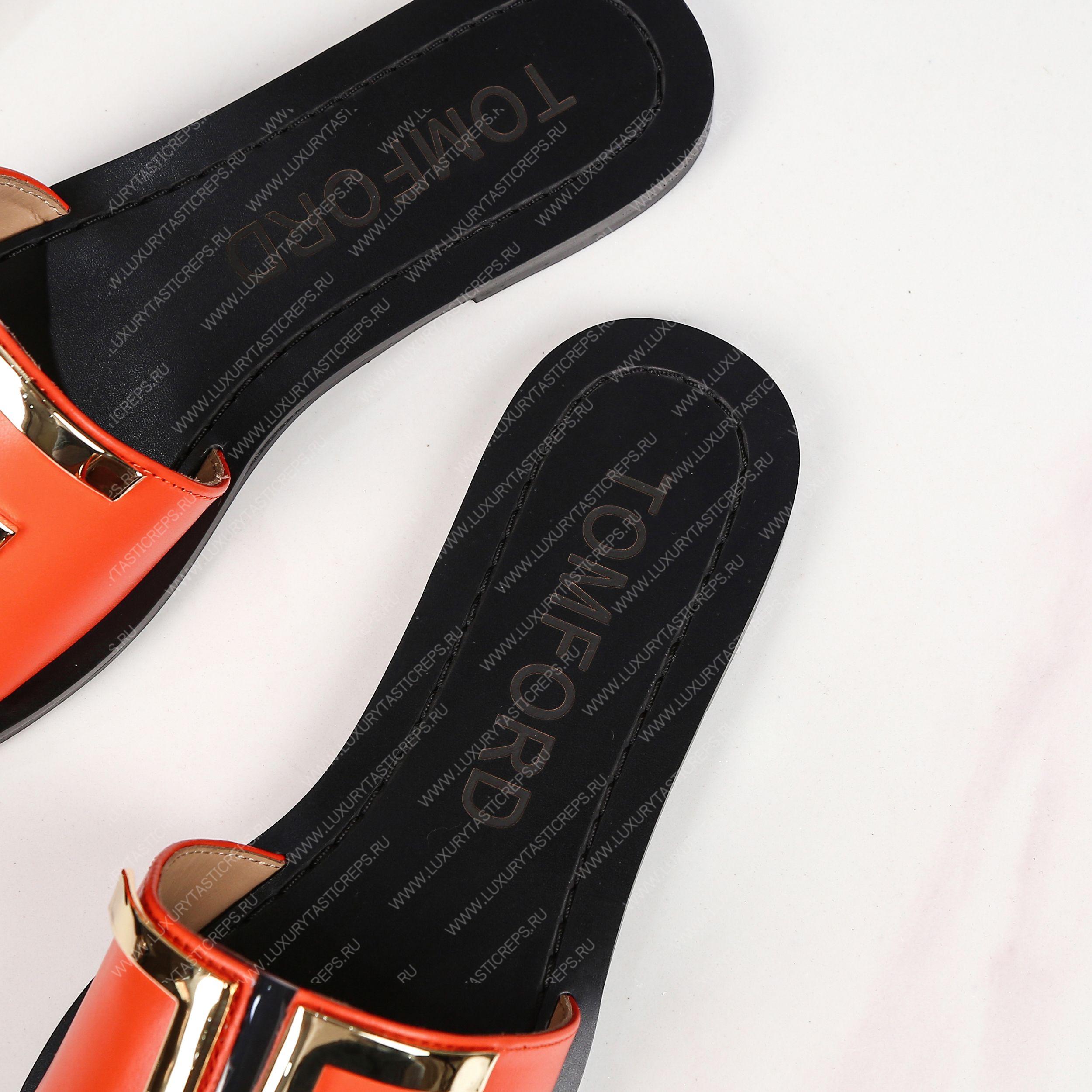 TOM FORD PLAQUE SLIDES ORANGE W2408TVAX