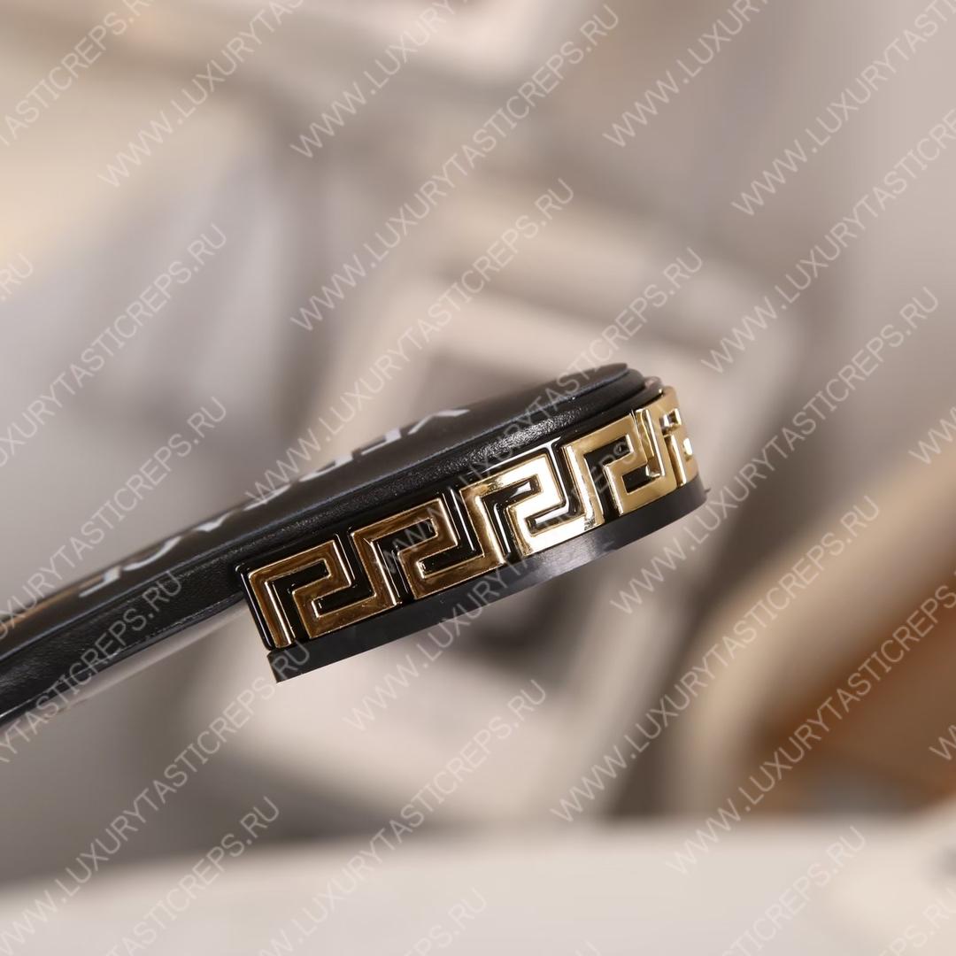 VERSACE GRECA MULES BLACK 1003221