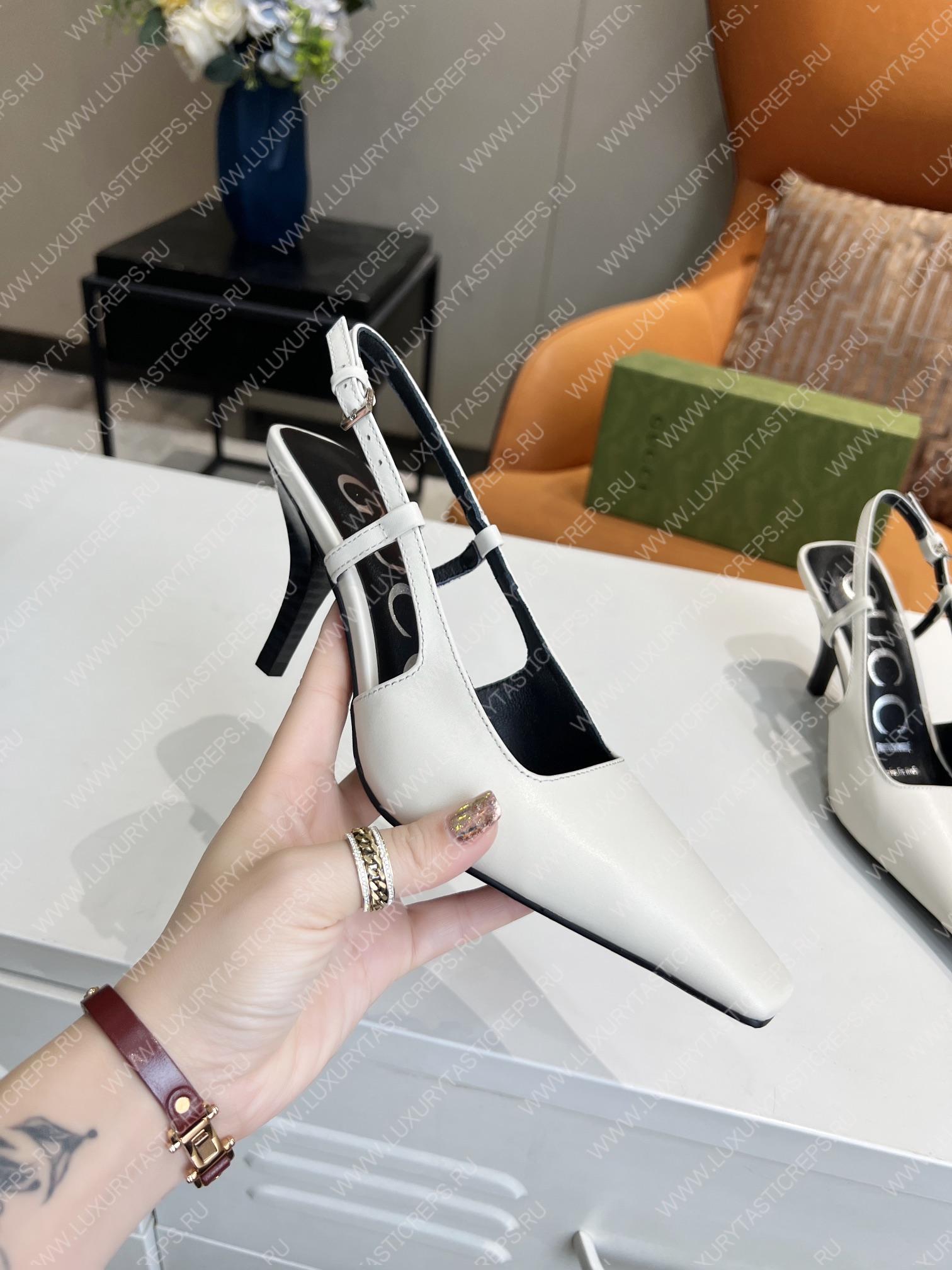 G*u*i slingback pump white 674666