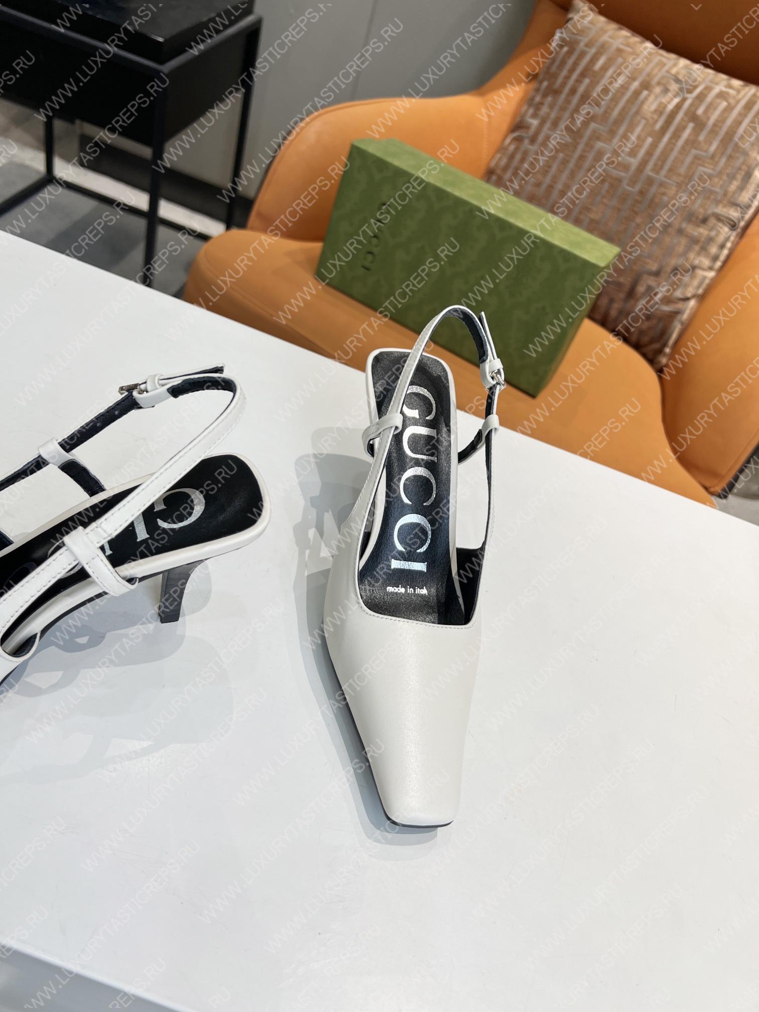 G*u*i slingback pump white 674666