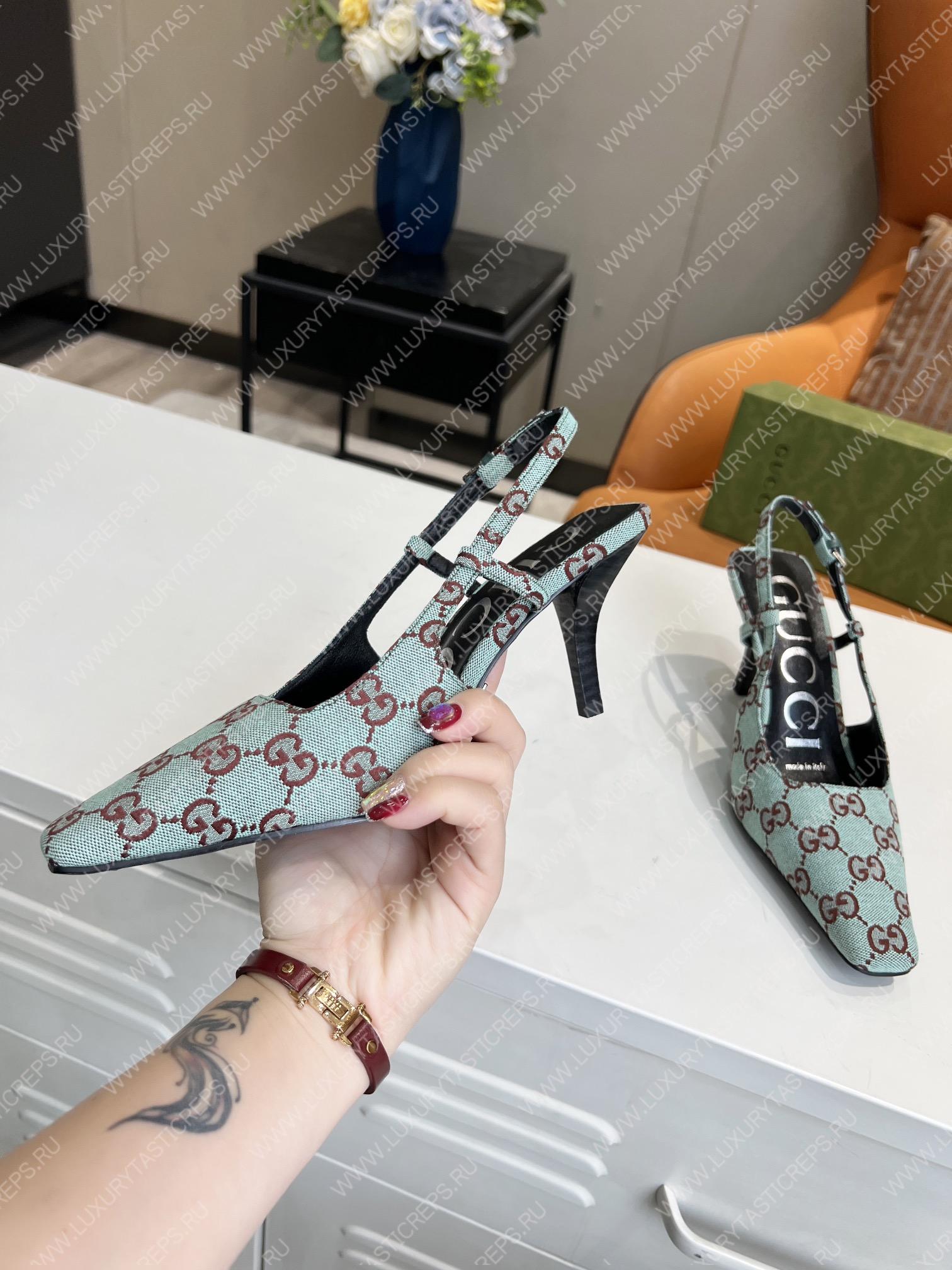 G*u*i gg slingback pump light blue 675420