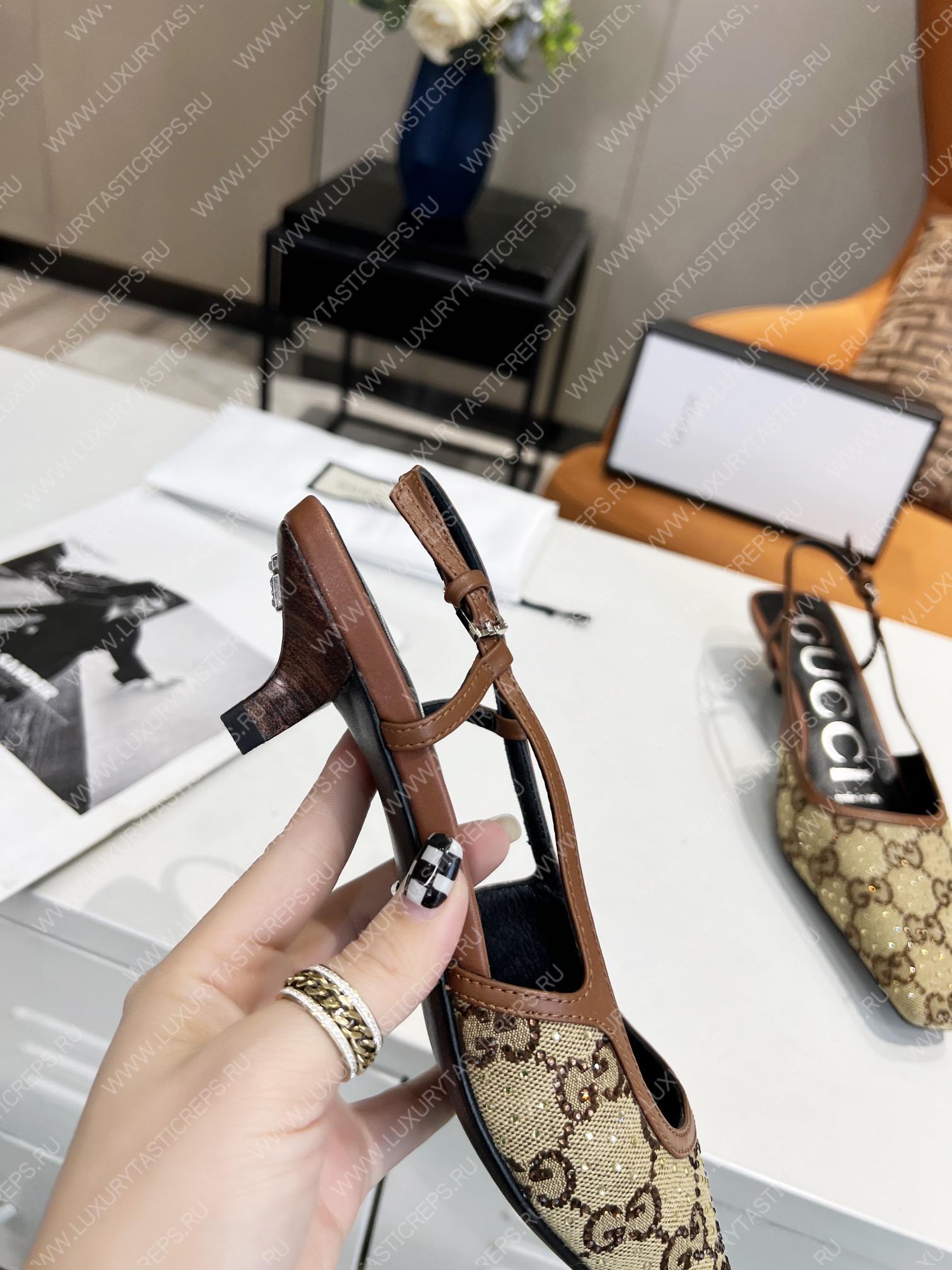 G*u*i gg slingback pump beige/brown 693210