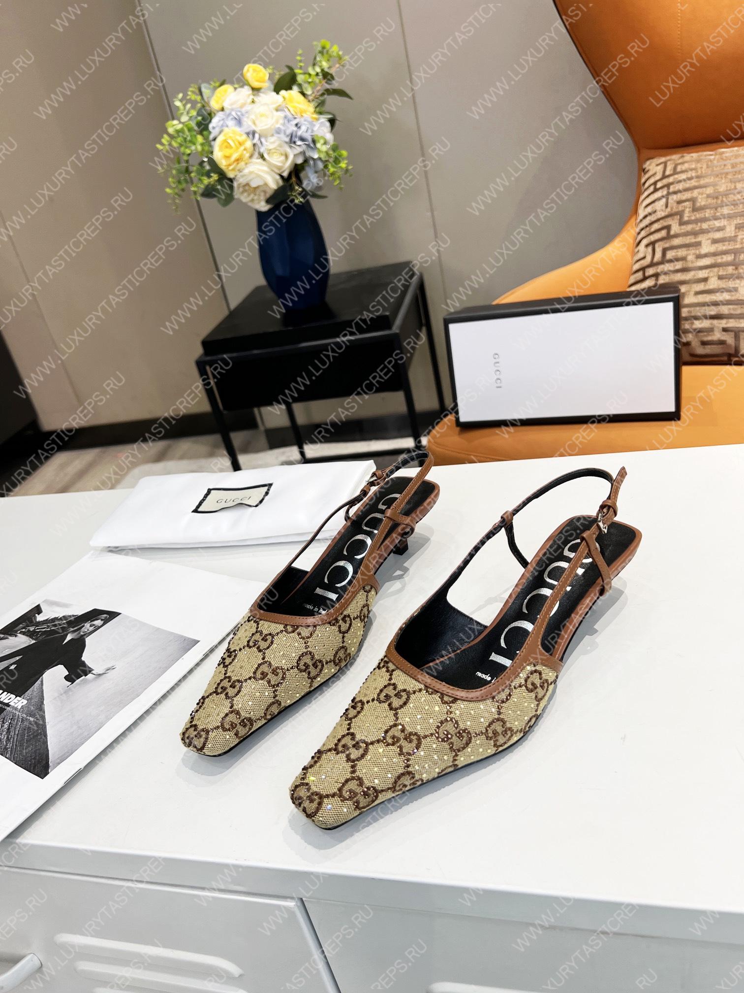 G*u*i gg slingback pump beige/brown 693210