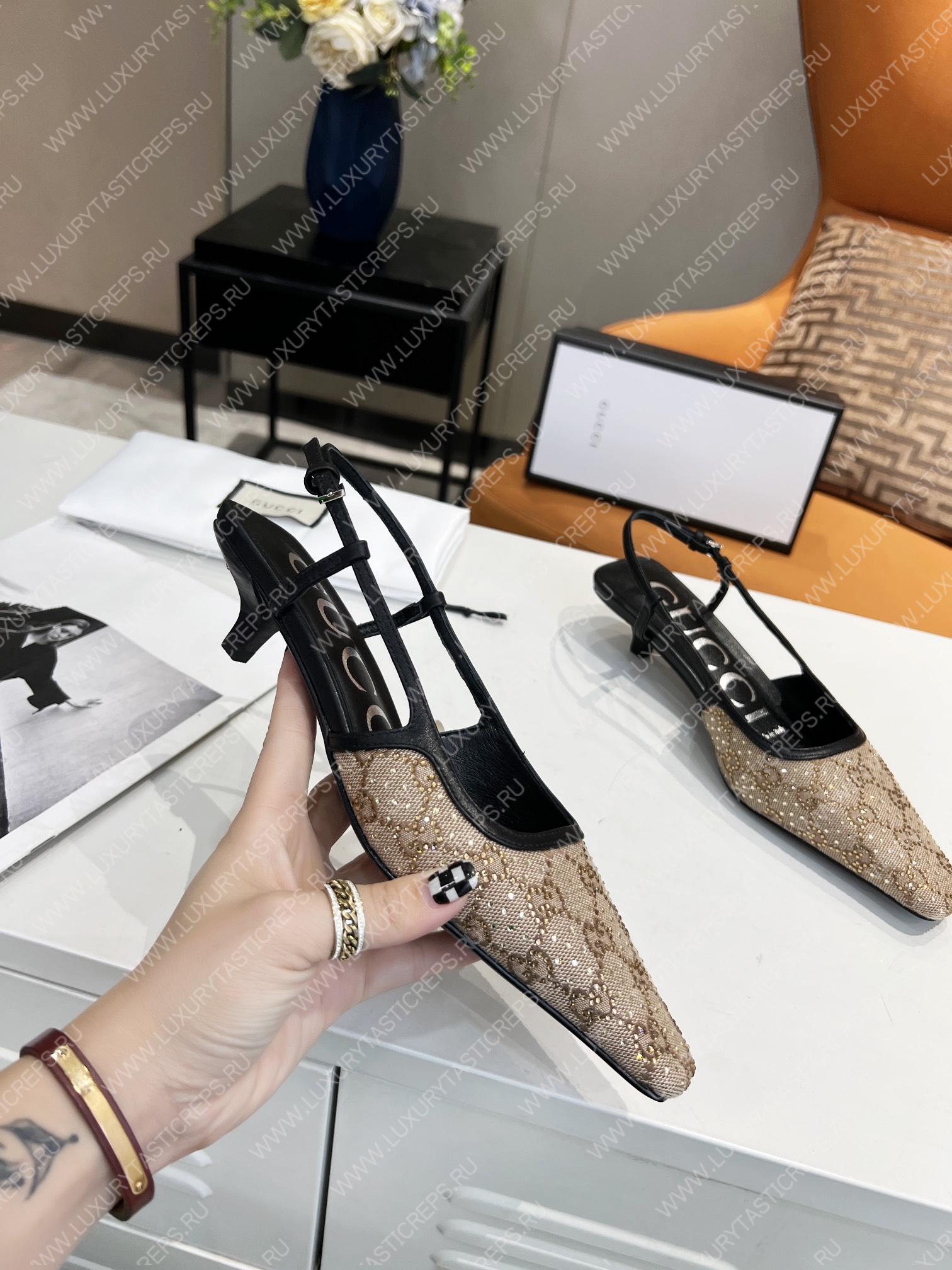 G*u*i gg slingback pump beige 693210